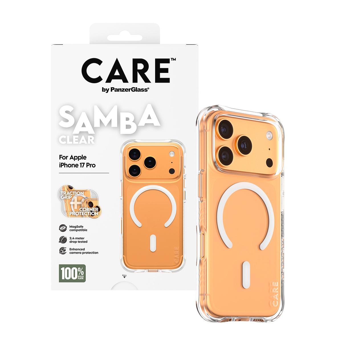 CARE by PanzerGlass Handyhülle »Samba MagSafe Case für Apple iPhone 17 Pro« Apple iPhone 17 Pro Backcover, Schutzhülle, Handyschutzhülle, Case, Schutzcase, stoßfest