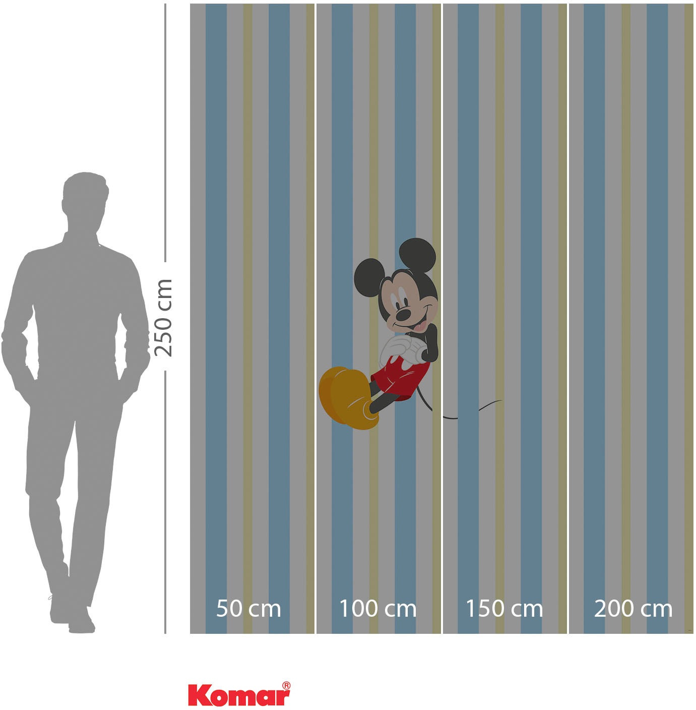 Komar Vliestapete »Digitaldruck Vlies - Mickey Relax - Größe 200 x 250 cm«, bedruckt, Kinderzimmer