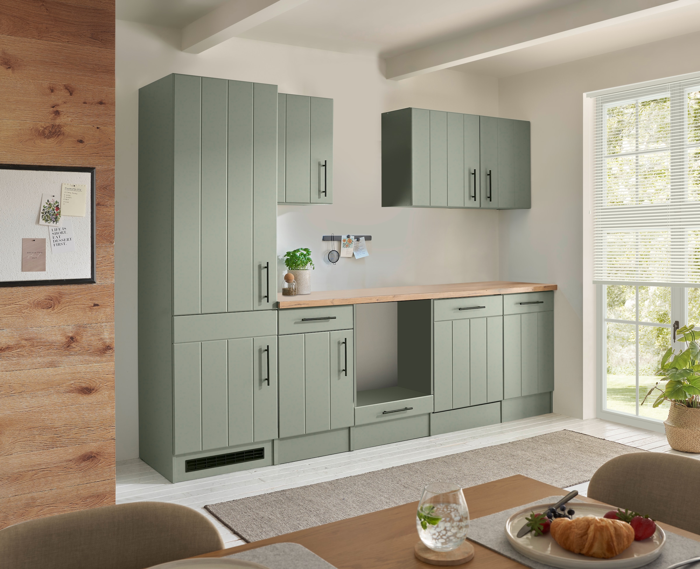 RESPEKTA Küche »Anton« Breite 280 cm, 90 cm Arbeitshöhe, wahlweise mit und ohne E-Geräte