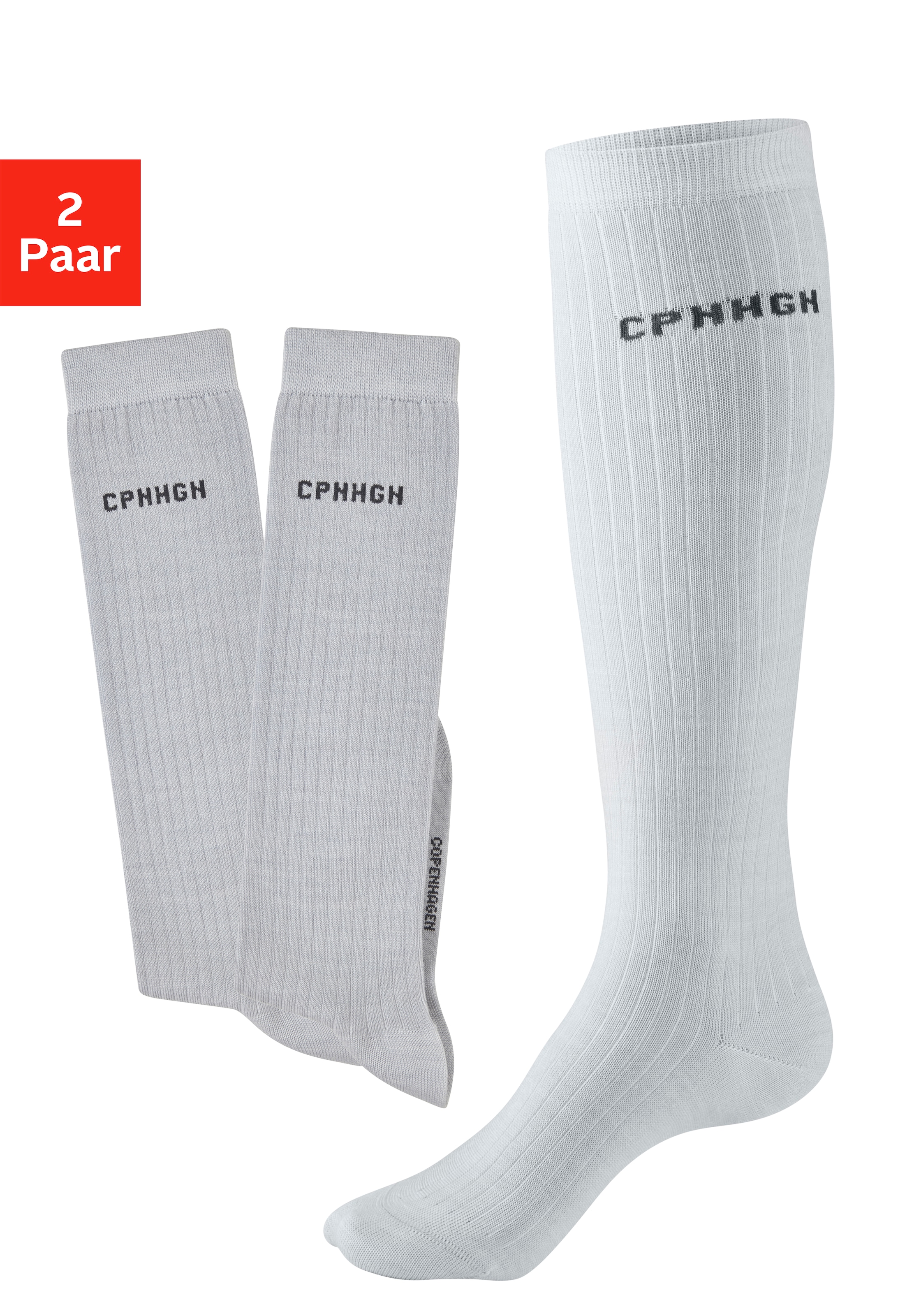 Copenhagen Studios Kniestrümpfe, (Packung, 2 Paar), mit weicher wärmender W günstig online kaufen