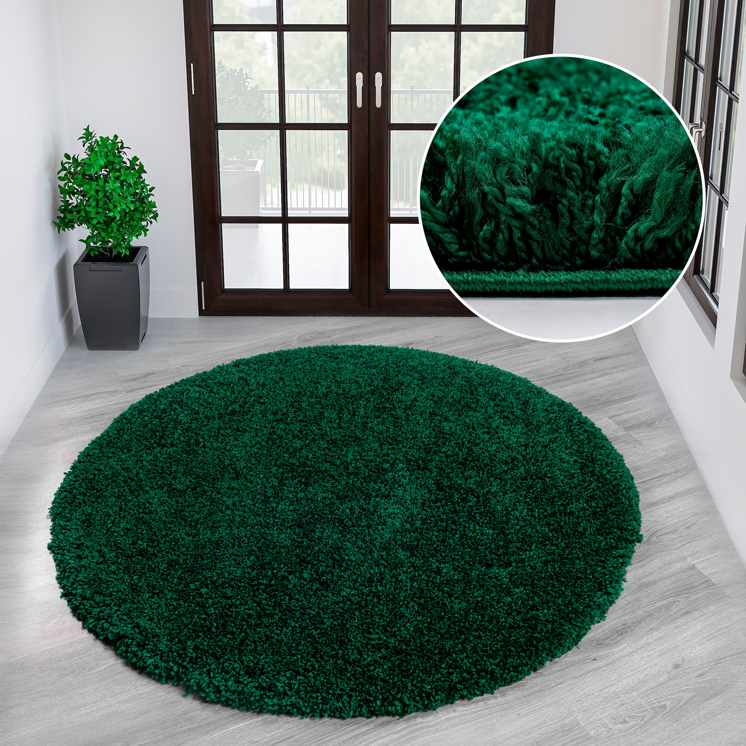 OTTO home Hochflor-Teppich "Viva Shaggy, in Standard- und Premium-Qualität, 30 mm oder 45 mm Höhe" rund 30 mm Höhe Uni Farben, einfarbig, weich, kuschelig, Läufer, Kundenliebling