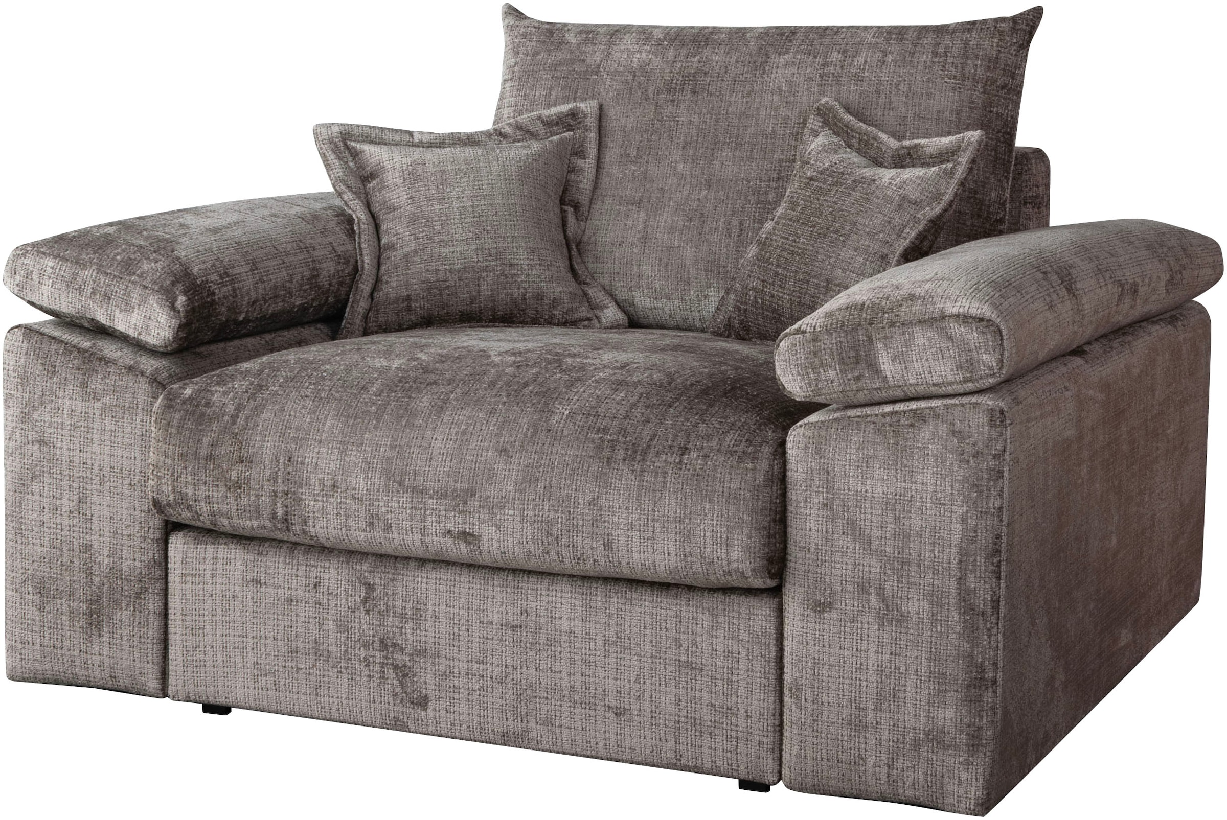 Home affaire XXL-Sessel »Soft&Cosy«, Mega-Sessel, Cord oder Chenille-Struktur, inklusive 2 Zierkissen