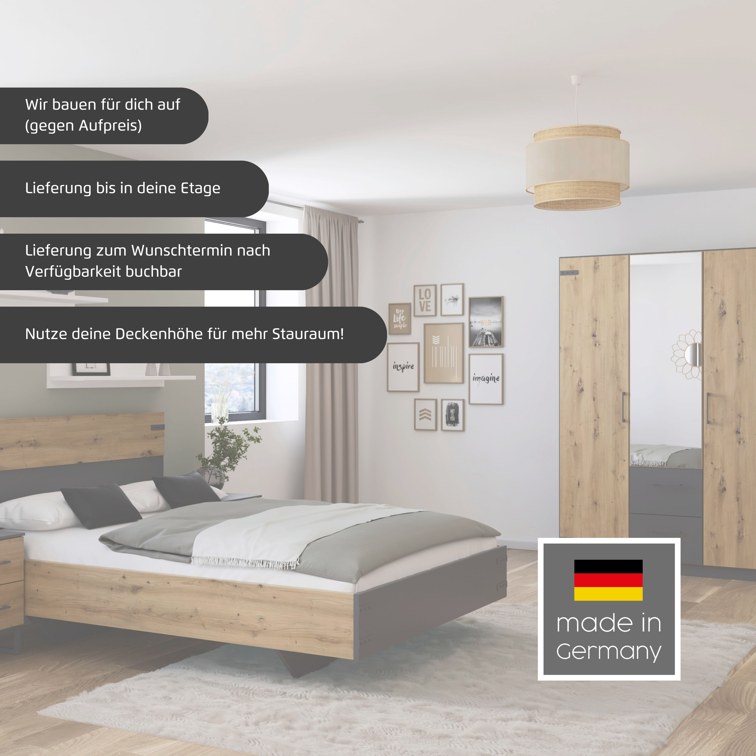 Thumbnail - rauch Drehtürenschrank "Kleiderschrank Jugendzimmer Kinderzimmer Stauraum Topseller Holmes" Breite 91/Höhe 197/Tiefe 54c...