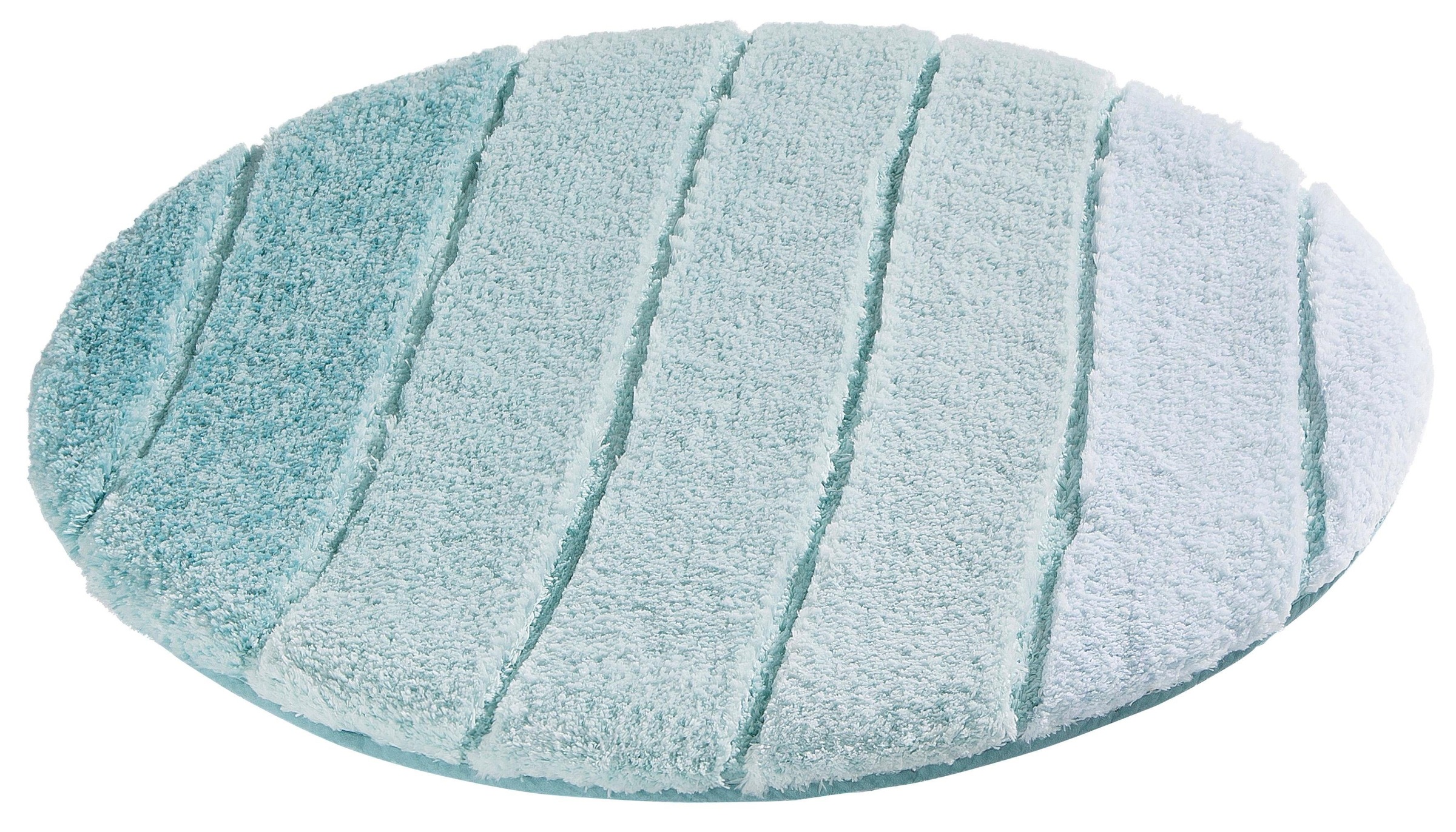 Kleine Wolke Badematte »Donna«, rutschhemmend beschichtet, fußbodenheizungsgeeignet-schnell trocknend, Wellen Design, Pastell, 3-tlg. Set, rechteckig & rund erhältlich