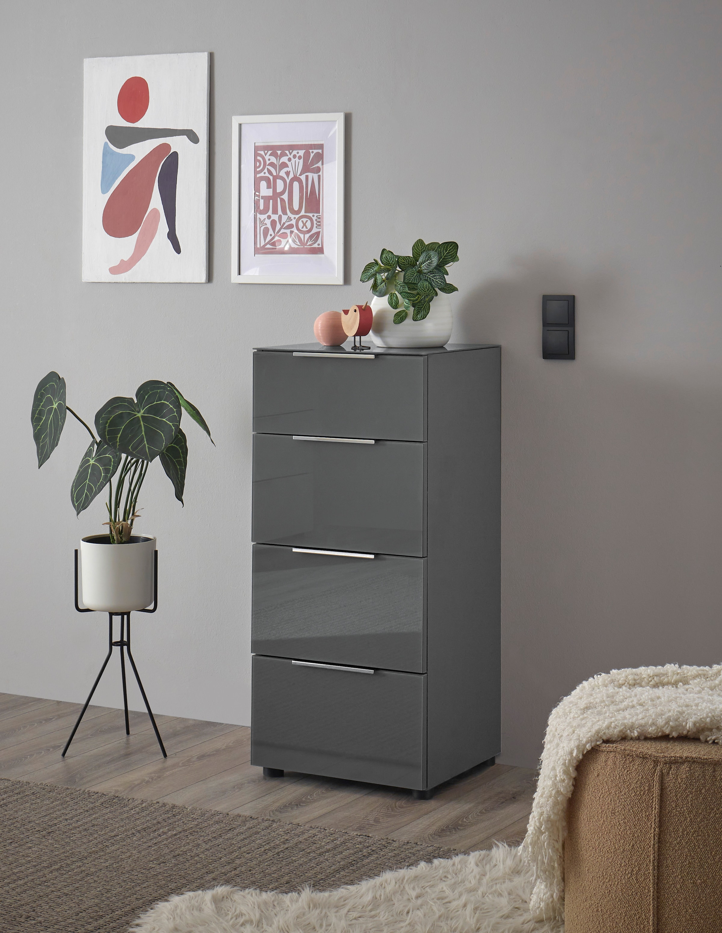 HBZ Kommode "Santorin Mehrzweckschrank mit Schubkästen, BxHxT 45x99x40 cm" günstig online kaufen