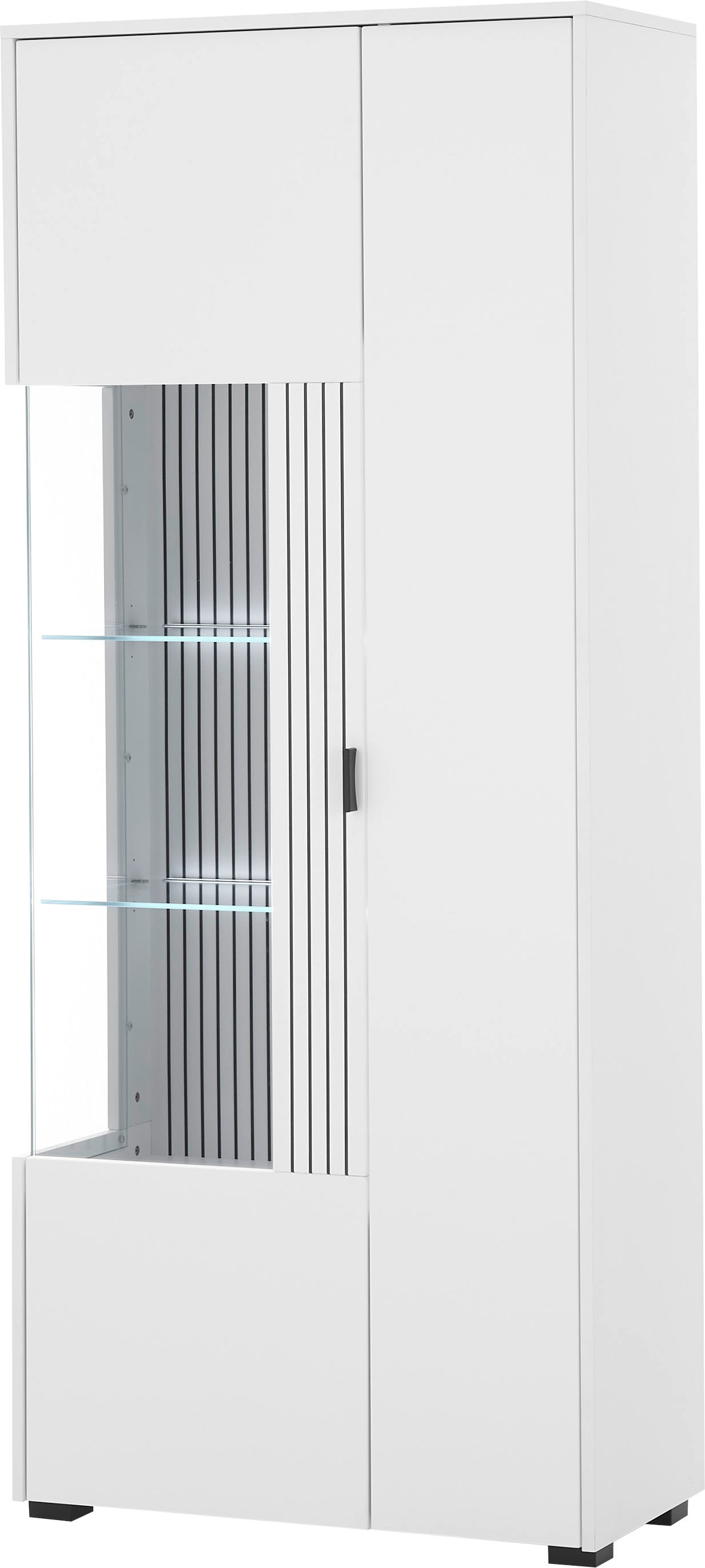 Home affaire Vitrine "Hudson, Stauraumvitrine" in moderner Trendfarbe, Grif günstig online kaufen