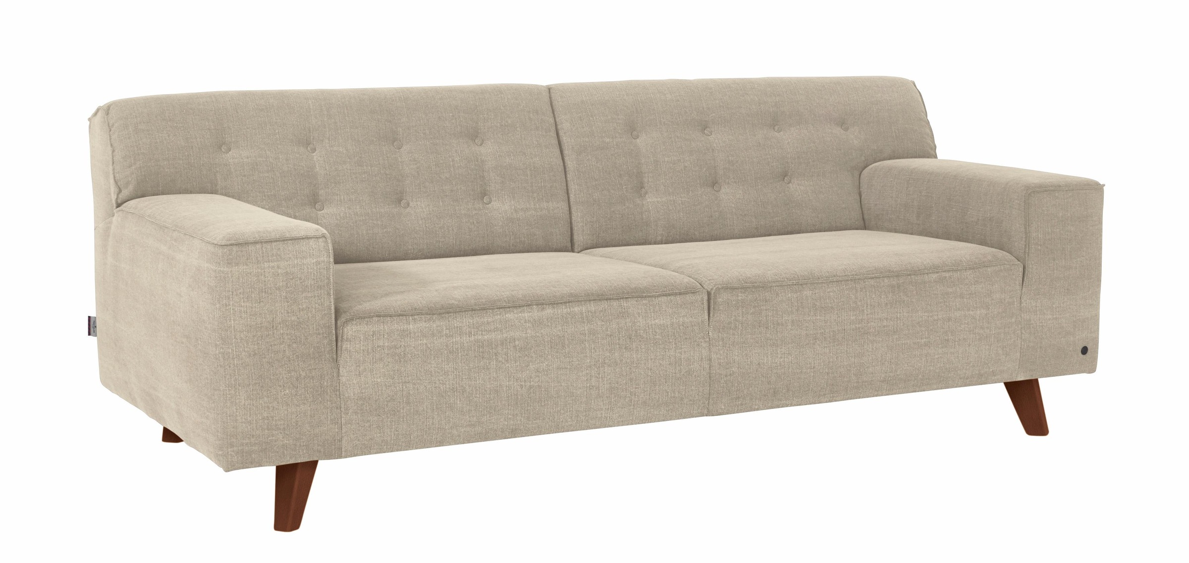TOM TAILOR 2,5-Sitzer »NORDIC CHIC«, im Retrolook, Füße nussbaumfarben kaufen