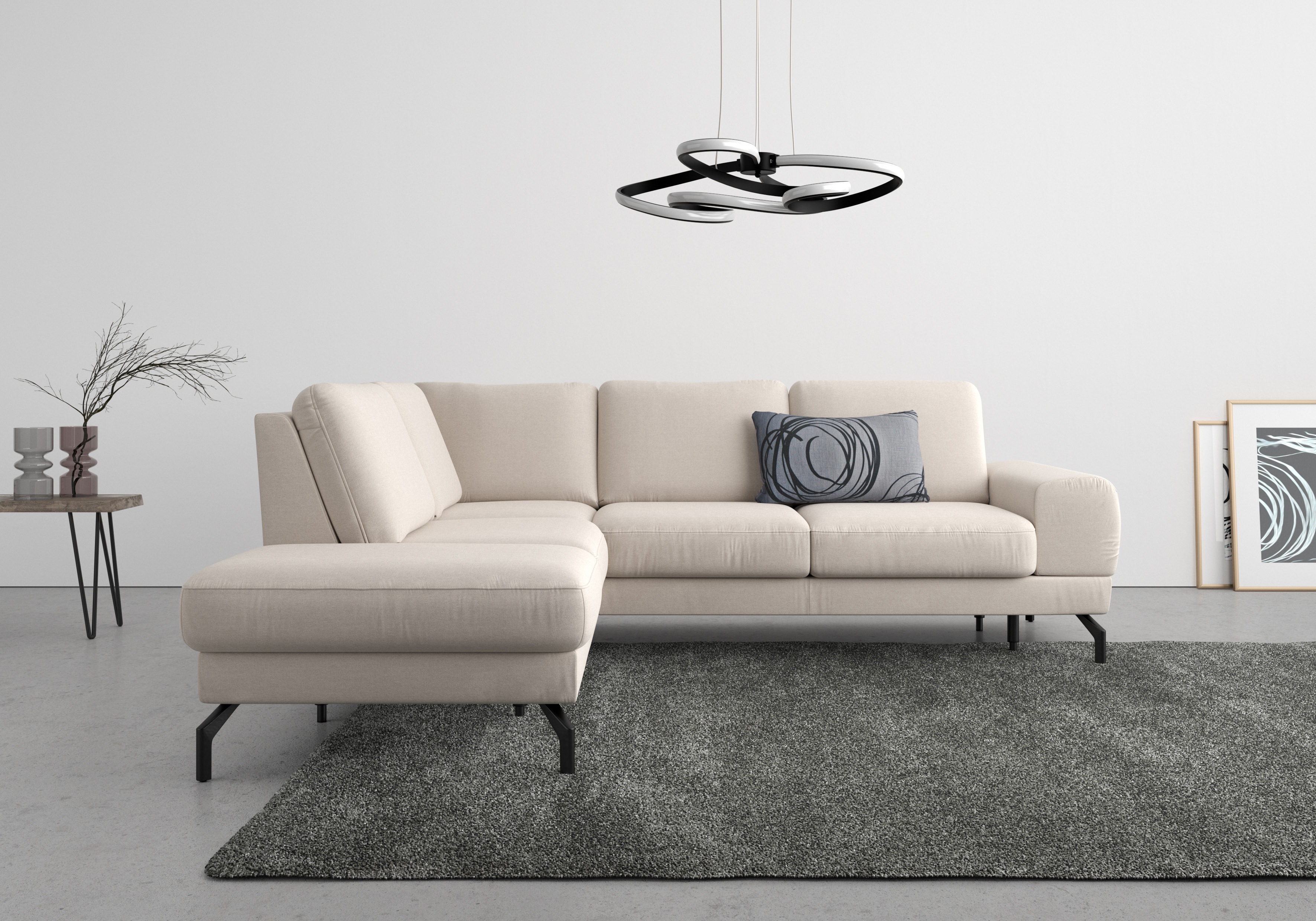 Thumbnail - sit&more Ecksofa "Cinturo L-Form", inklusive Sitztiefenverstellung und Federkern, Sitzhöhe 48 cm