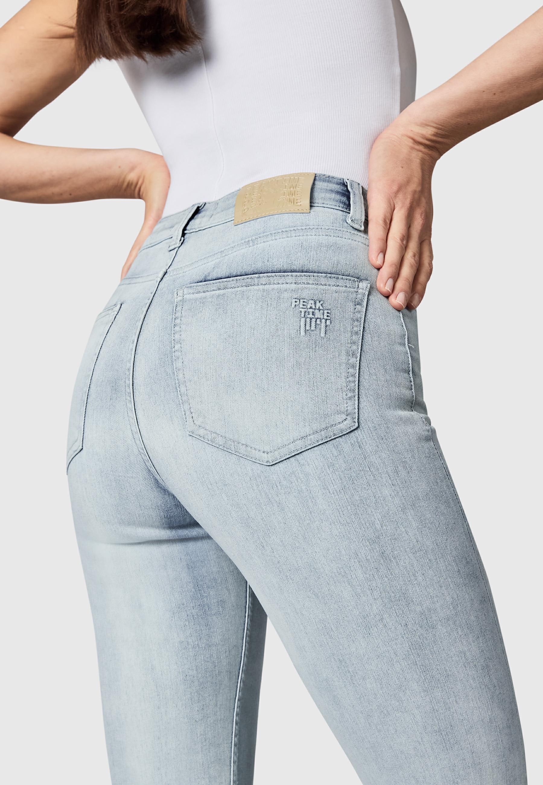PEAK TIME Straight-Jeans »Galaxa« Gerade Damen Jeans mit Logoprägung