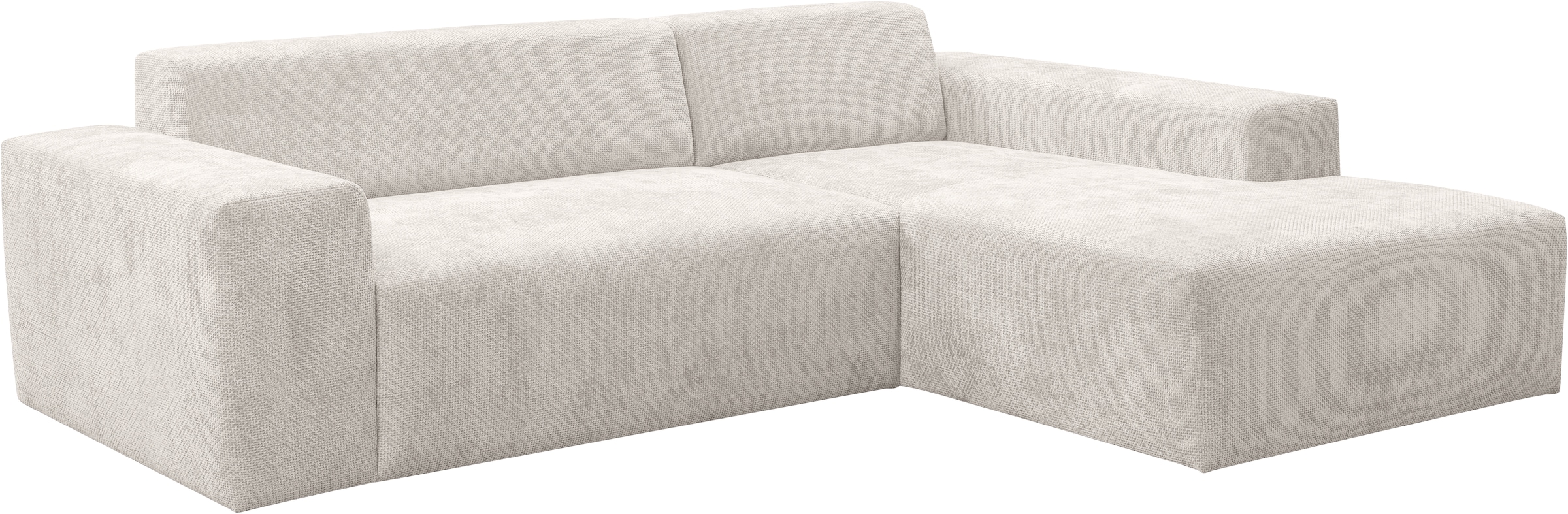 WERK2 Ecksofa »Zeus-L modern und zeitlos, Breite 253cm, bequemes Sofa«, Curvy Trend Ecksofa mit urbaner Optik