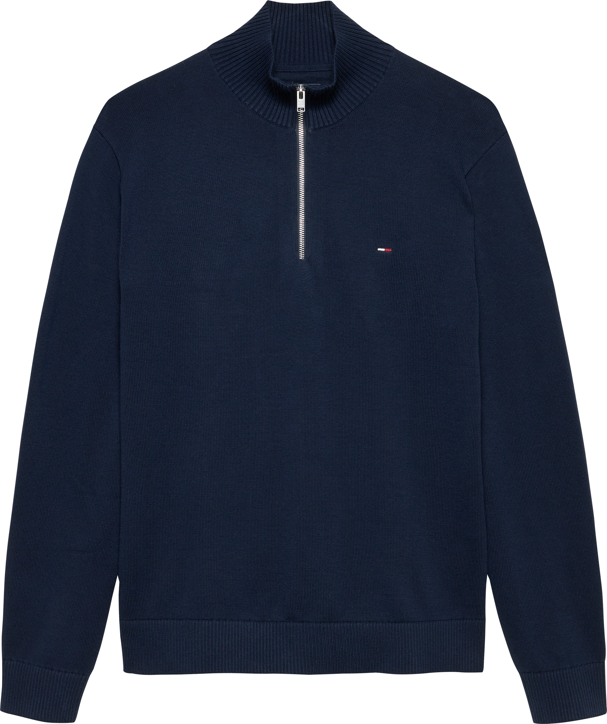 Tommy Jeans Strickpullover »TJM SLM ESS LIGHT ¼ ZIP SWTR EXT«, Mit Rundhalsausschnitt