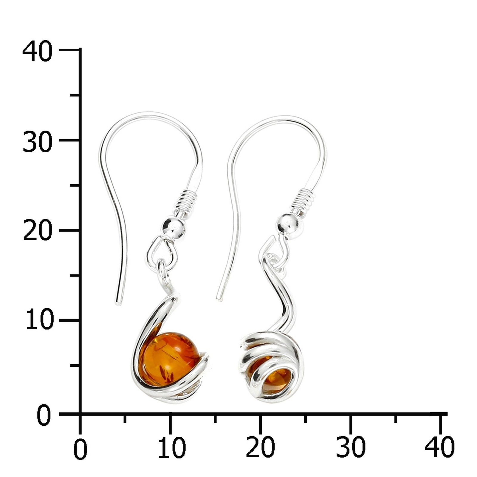 OSTSEE-SCHMUCK Paar Ohrhänger »- Manja - Silber 925/000 - Bernstein«