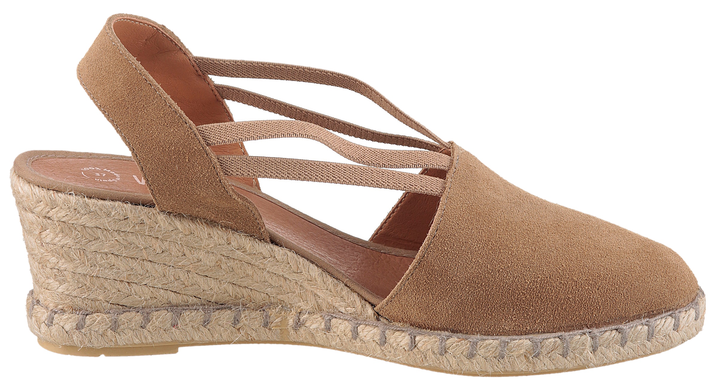 VERBENAS Sandalette »Maika Serraje«, Sommerschuh, Sandale, Keilabsatz, mit Jutebesatz