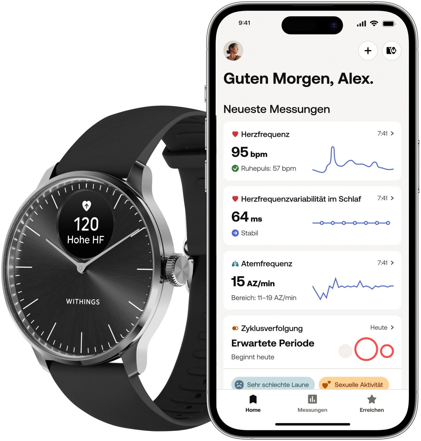 Withings Smartwatch »ScanWatch Light 37mm«, (/ 0,63 Zoll),)
