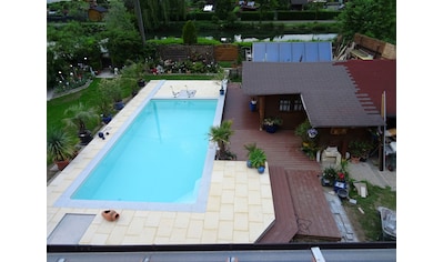 KWAD Pool, (Set, 4 tlg.), BxLxH: 350x700x150 cm, Ecktreppe rechts in weiß kaufen