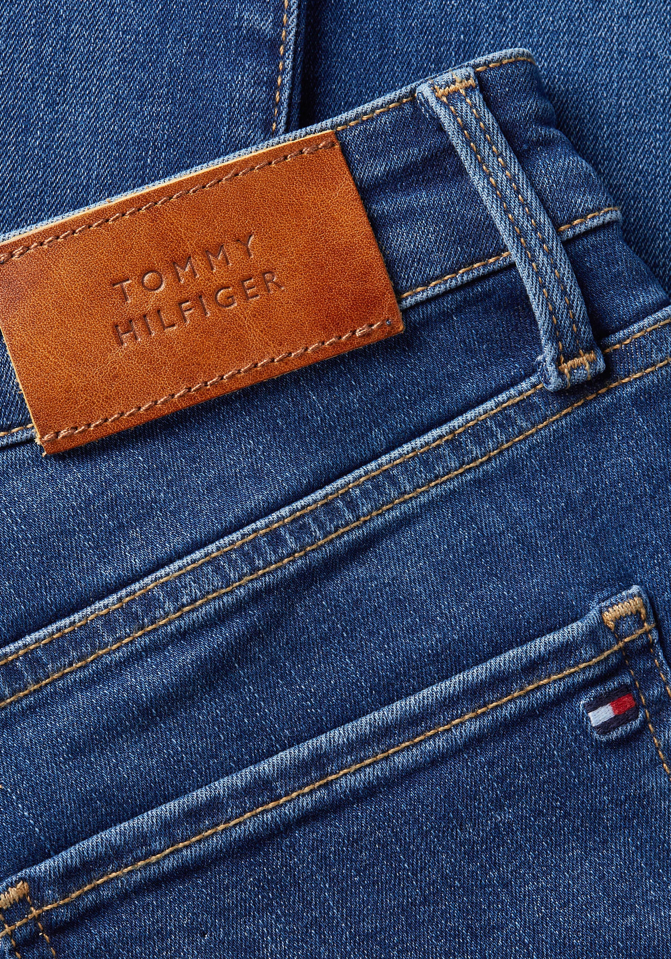 Tommy Hilfiger Skinny-fit-Jeans »TH FLEX HARLEM U SKINNY HW KAI«, mit  Lederlogopatch für kaufen | BAUR | Stretchjeans