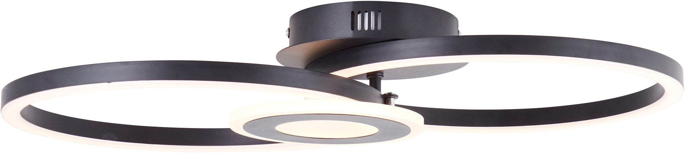 BreLight LED Deckenleuchte »Bray«, 30 x 52 cm, 2900 lm, 3000 K warmweiß, Metall, schwarz