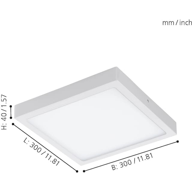 EGLO Aufbauleuchte »FUEVA-C«, 1 flammig-flammig, EGLO CONNECT, Steuerung  über APP + Fernbedienung,BLE, CCT, RGB | BAUR