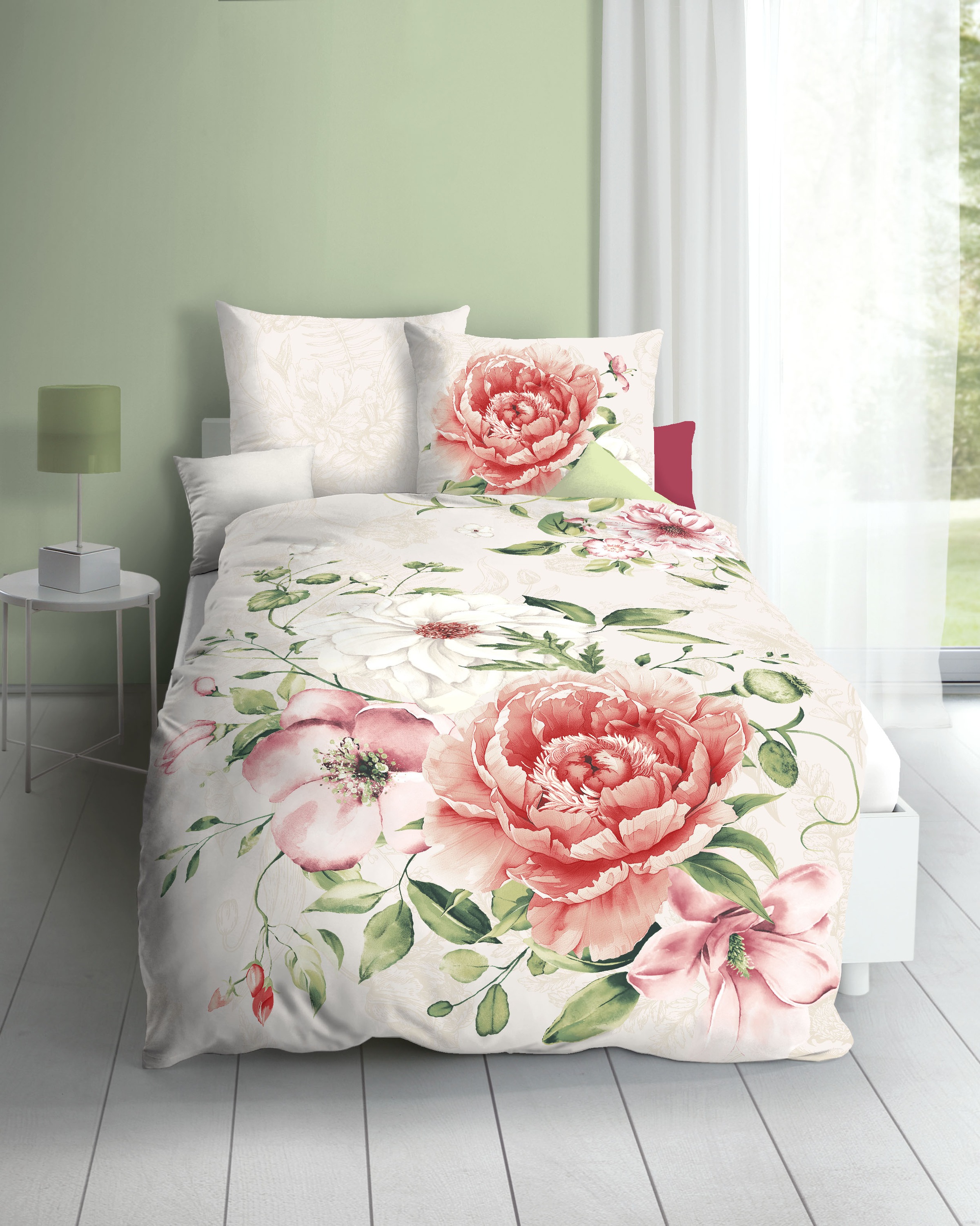Kaeppel Bettwäsche "Blushing Rose" 2 Stk. Mit Rosen