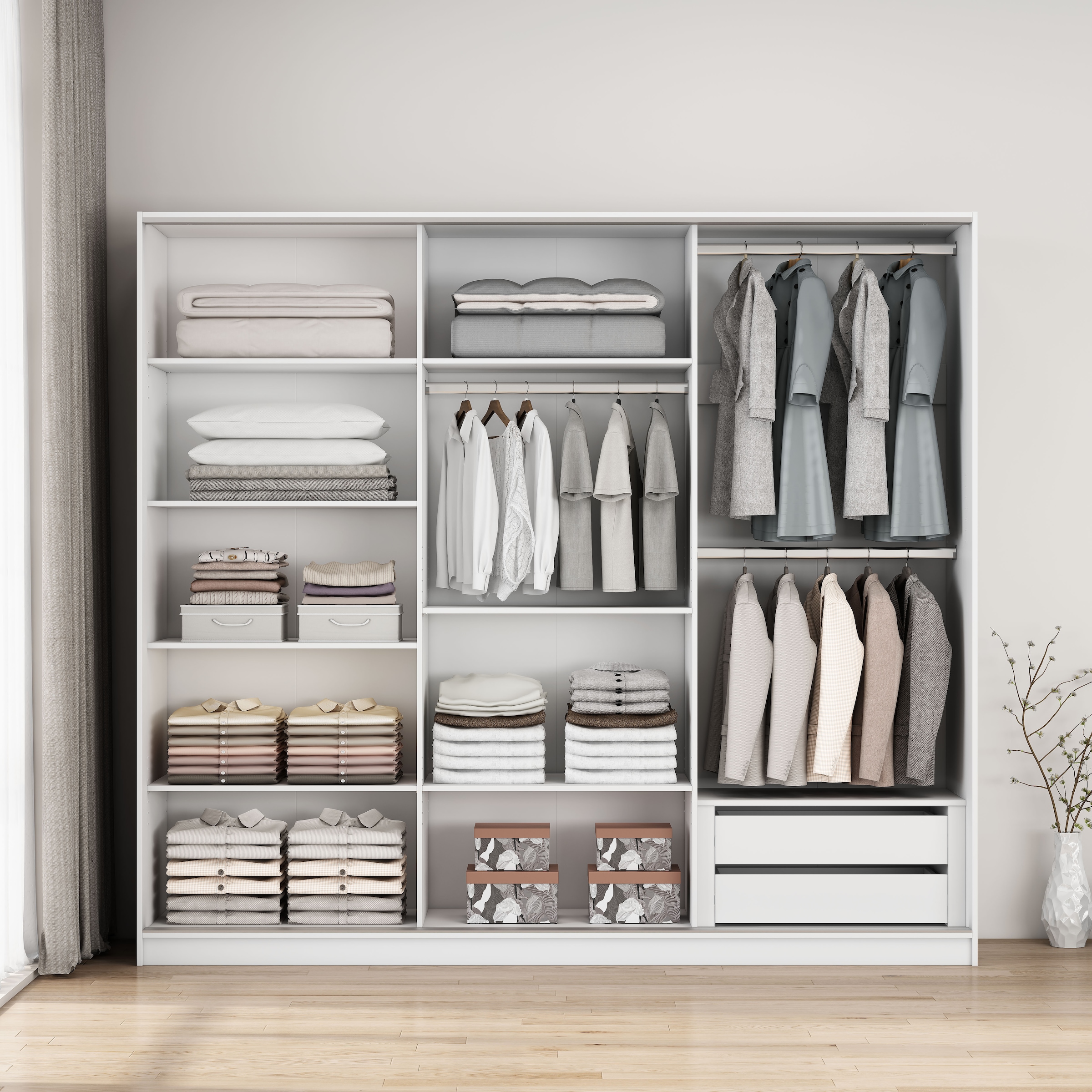 OTTO home Kleiderschrank »Trento Schlafzimmerschrank mit Premium Ausstattung &  Schiebetüren« Leichtgängige Schiebetüren mit Softclose und tolle Innenaussatttung