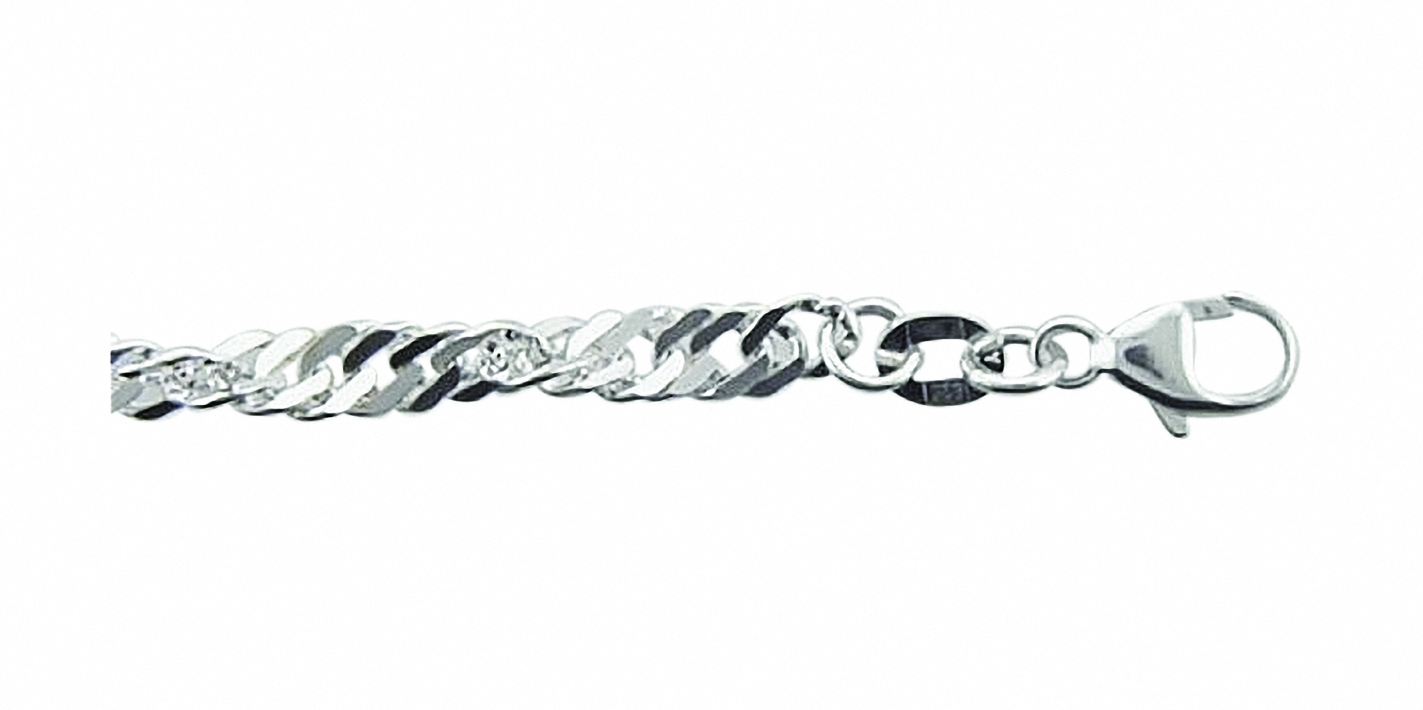 Adelia's 925 Sterling Silver Singapore Chain Silver 45 cm