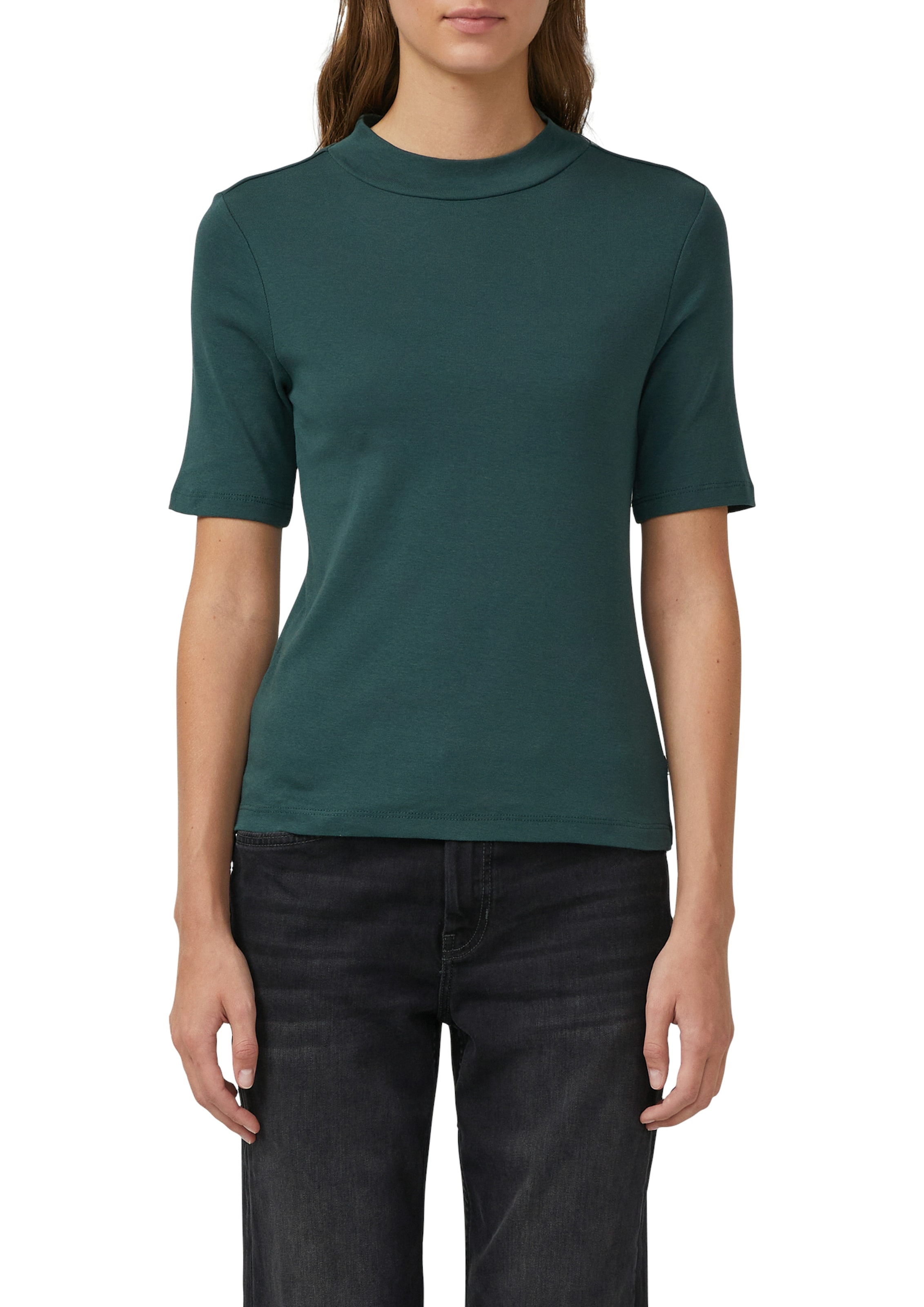 s.Oliver T-Shirt, Sommershirt mit Stehkragen und in Ripp-Optik günstig online kaufen