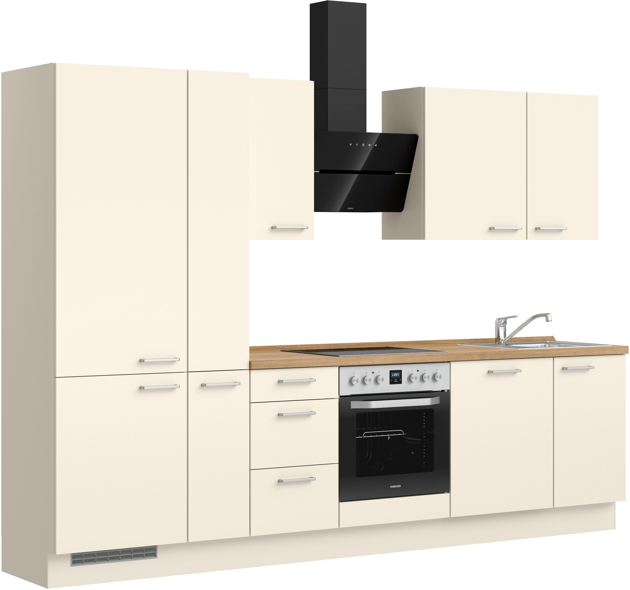nobilia® Küchenzeile »"Touch II"«, vormontiert, Ausrichtung wählbar, Breite 300 cm, wahlw. mit E-Geräten