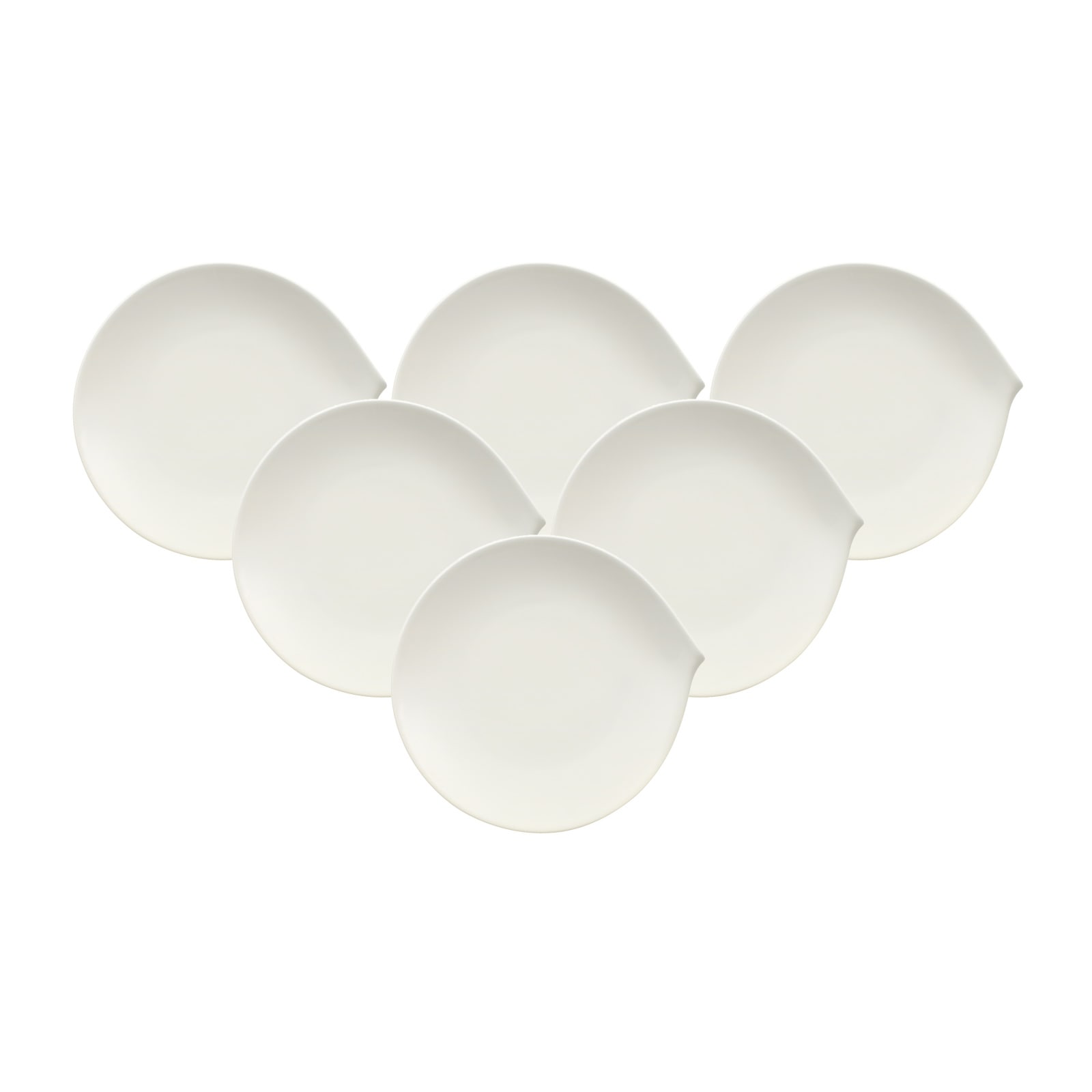 Villeroy & Boch Frühstücksteller "Frühstücksteller Flow ø 21 cm 6er Set weiß"