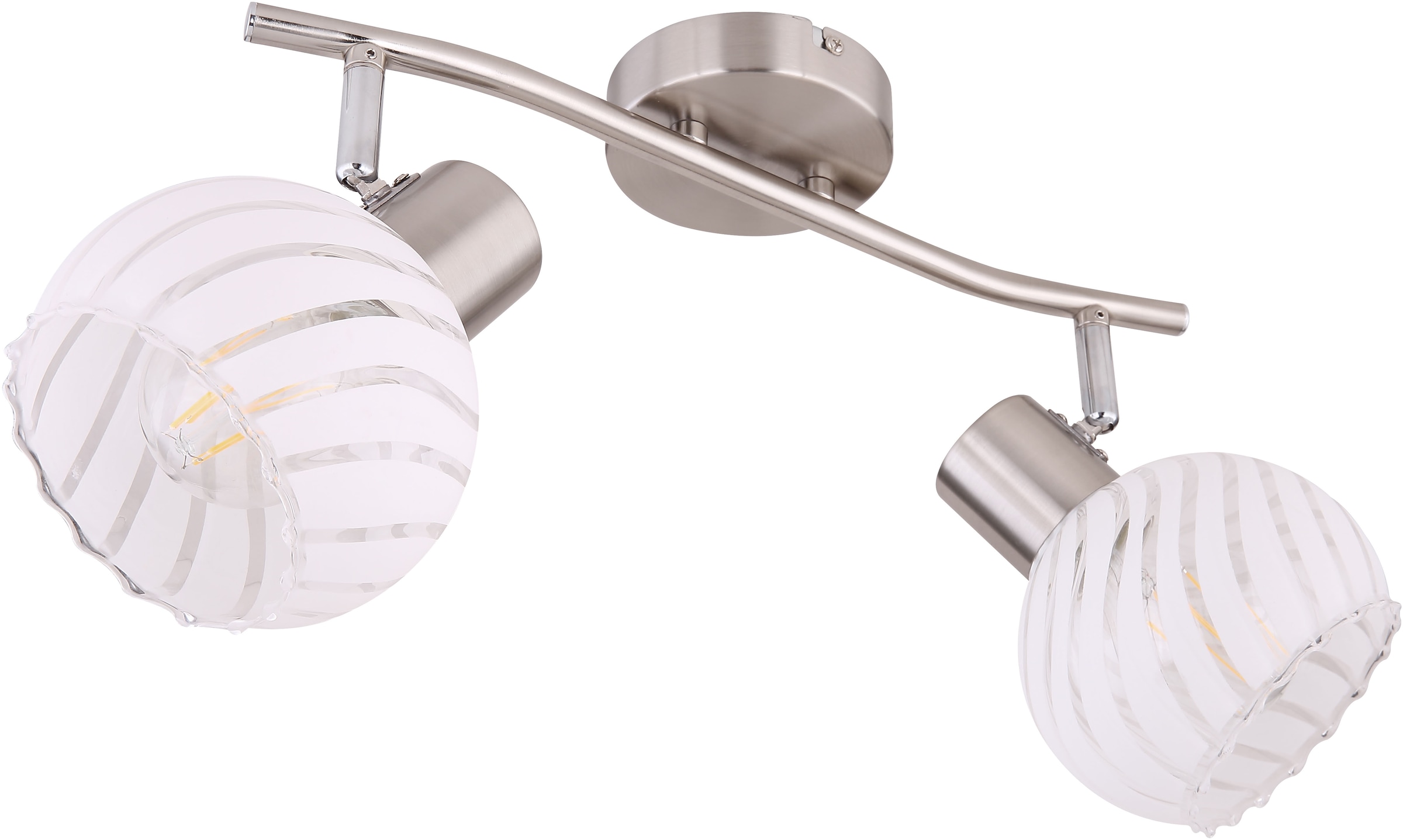 GLOBO LIGHTING Deckenstrahler »WILLY«, Leuchtmittel E27 | ohne Leuchtmittel, Deckenstrahler/Glas klar/Flur/Wohnzimmer