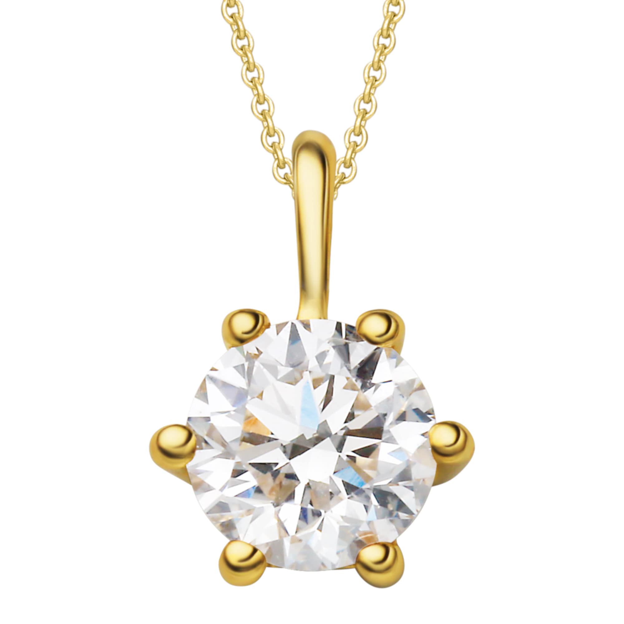 ONE ELEMENT Kettenanhänger »0.3 ct Diamant Brillant Anhänger aus 750  Gelbgold«, Damen Gold Schmuck kaufen | BAUR