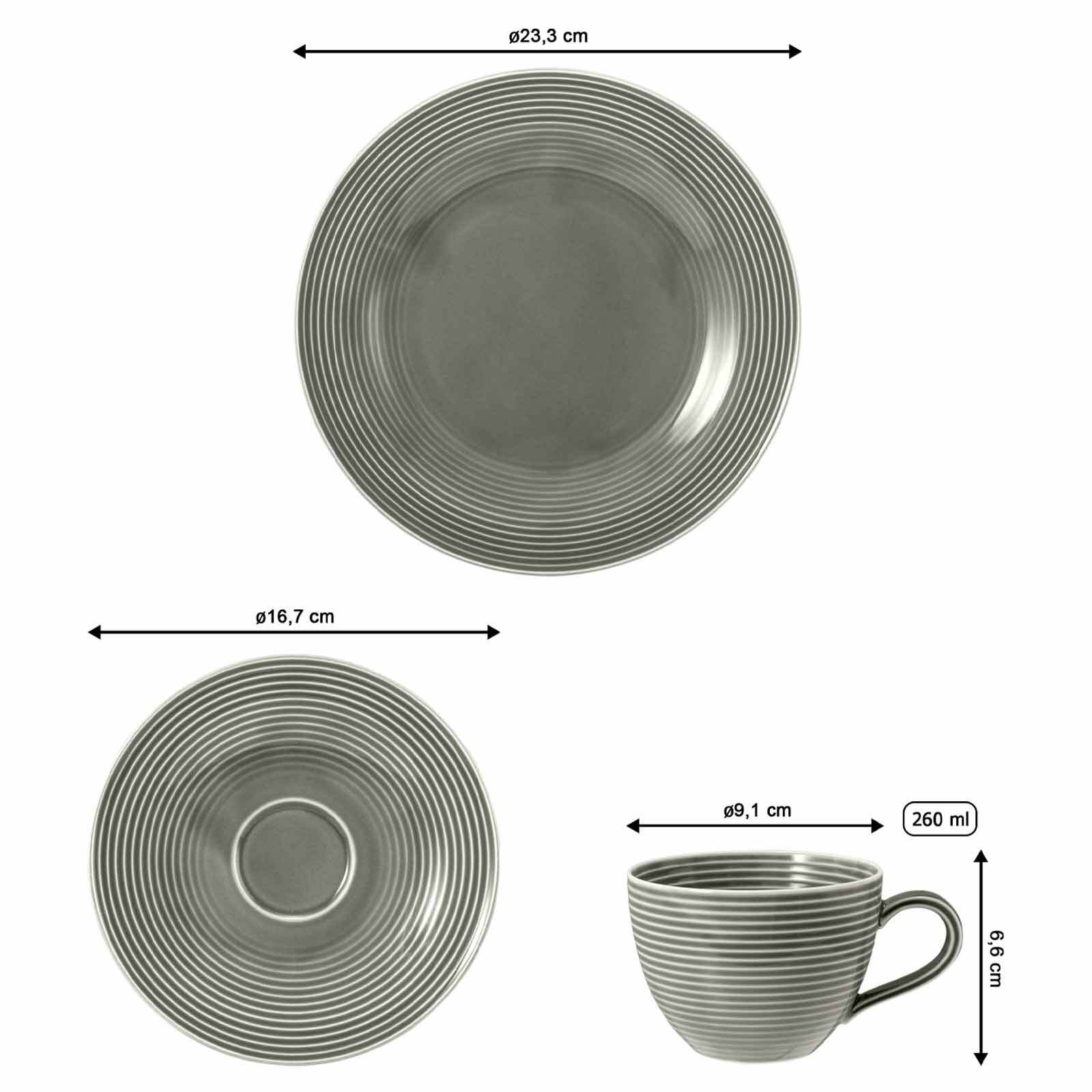 Seltmann Weiden Geschirr-Set »Kaffeeservice Beat Color Glaze 18er Set«