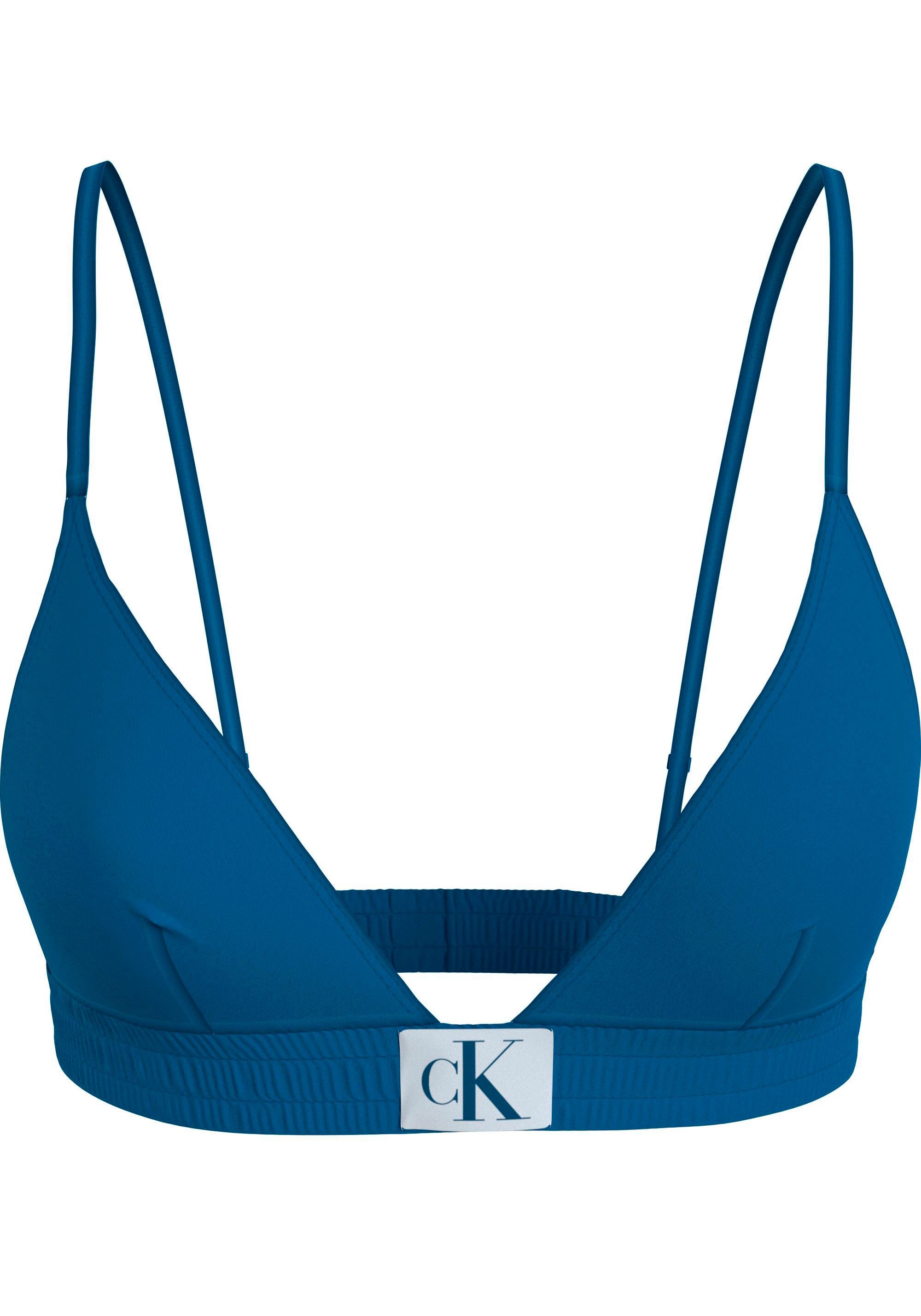 Triangel-Bikini-Top »FIXED TRIANGLE-RP«, mit Calvin Klein Markenlabel