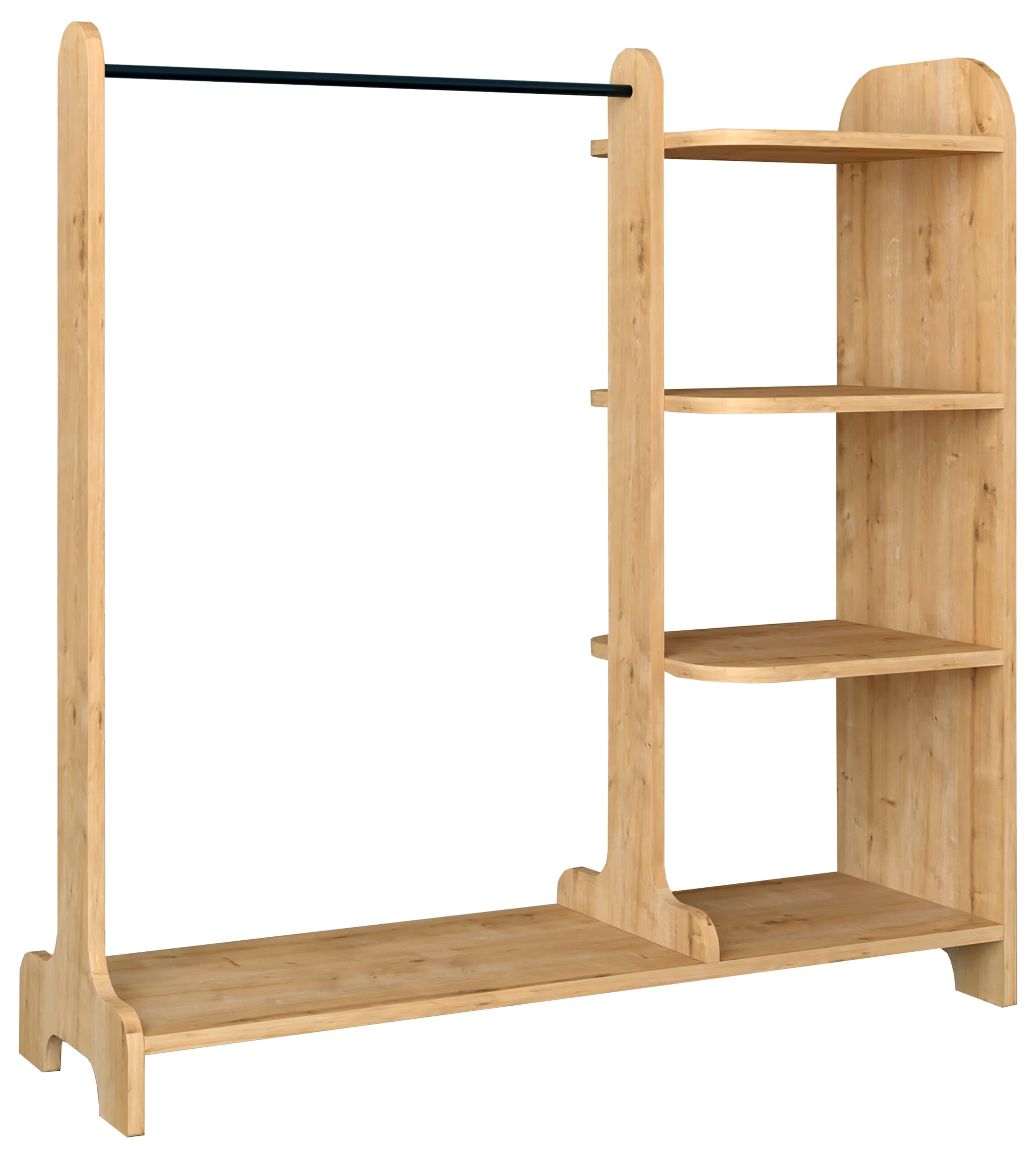 VCM Kleiderschrank »VCM Holz Kleiderschrank | offener Schrank |begehbarer | Kleiderregal | Maße ca. B. 106 x H. 110 x T. 35 cm - Lempu H. 110 cm«, (1 St.)