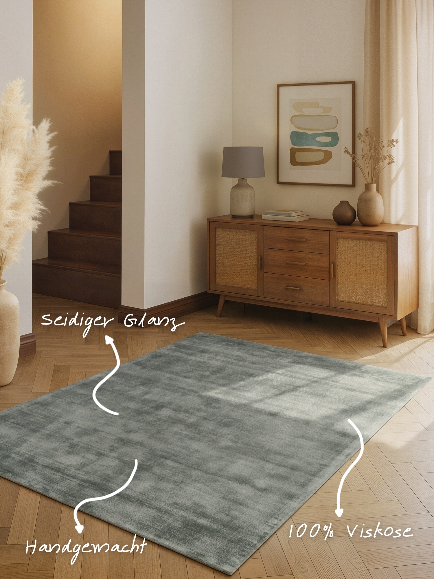 Thumbnail - vikosa Teppich "Jane" rechteckig 10 mm Höhe