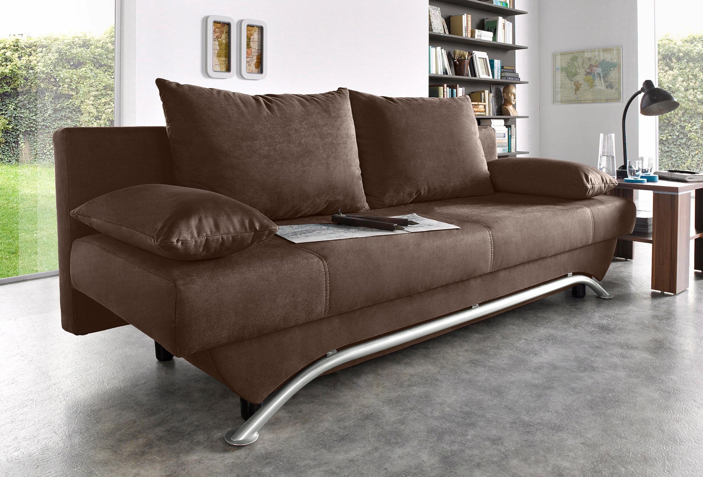 Jockenhöfer Gruppe Schlafsofa "Nancy, B: 190 cm, Liegefl. 121x190 cm" mit Schlaffunktion & Bettkasten