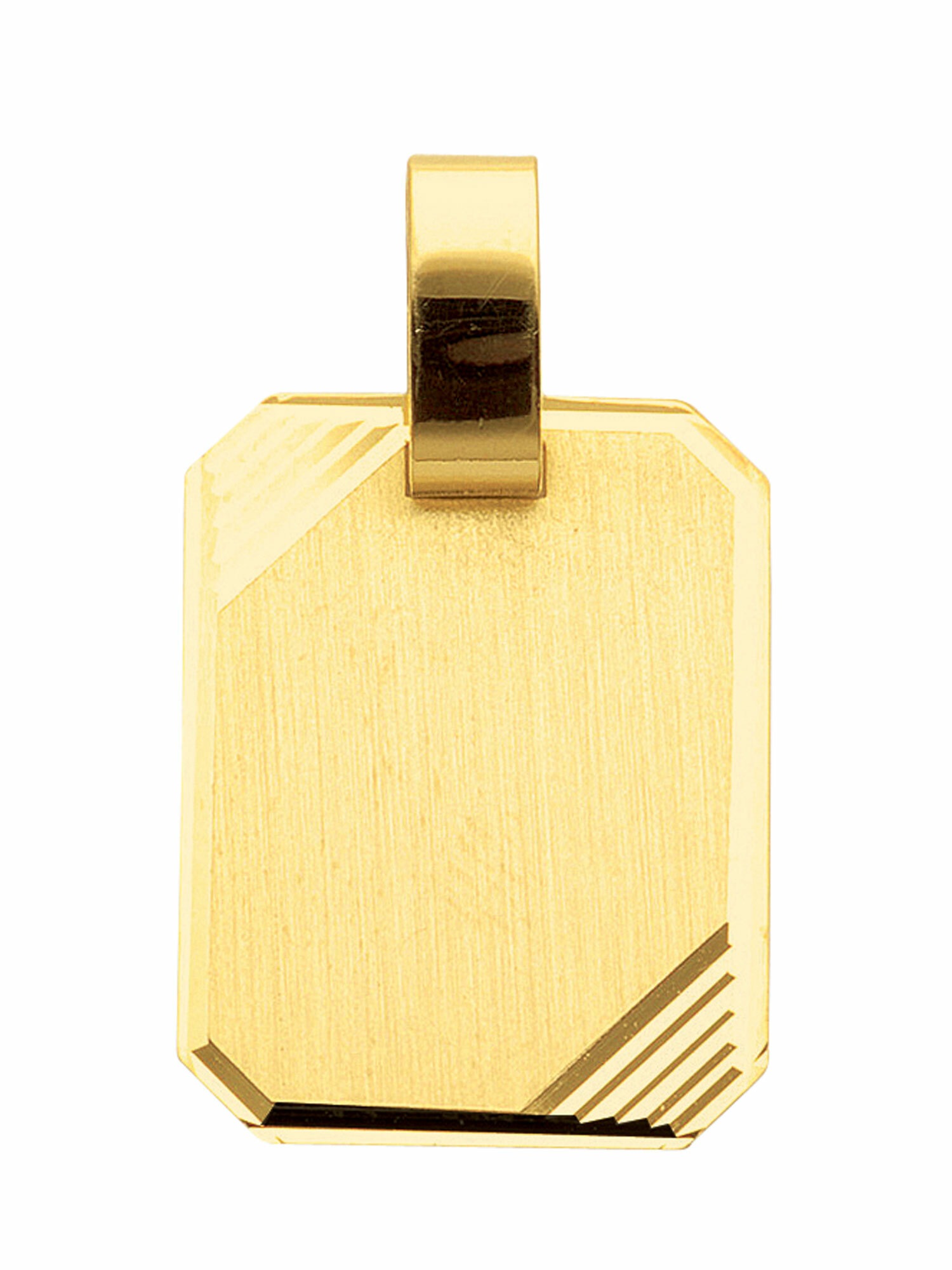 Adelia´s Kettenanhänger »585 Gold Gravurplatte Anhänger«, Goldschmuck für Damen