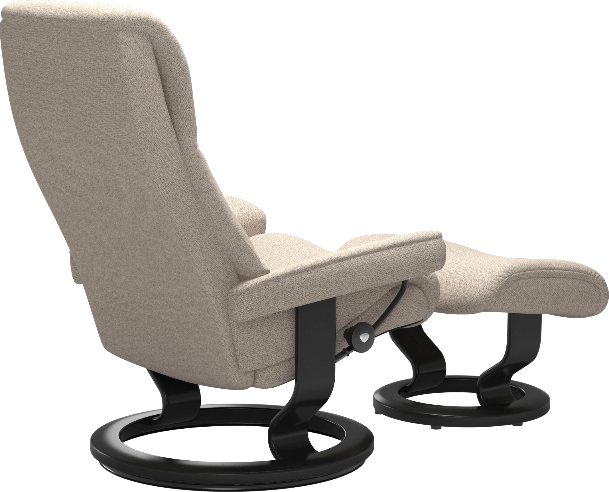 Stressless® Relaxsessel »View«, (Set, Relaxsessel mit Hocker), mit Classic Base, Größe M,Gestell Schwarz