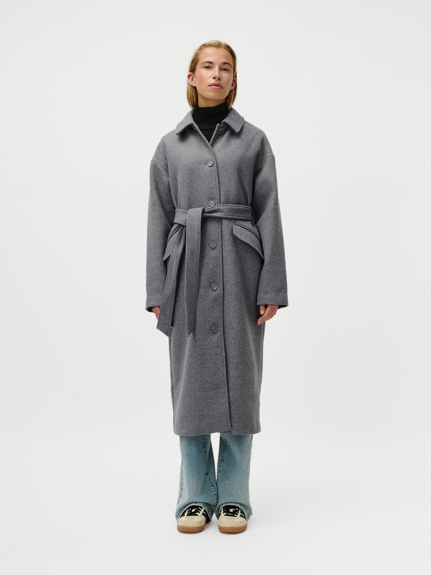Thumbnail - LeGer Langmantel "Anaida, LeGer by Lena Gercke" Regular fit mit Rundhalsausschnitt