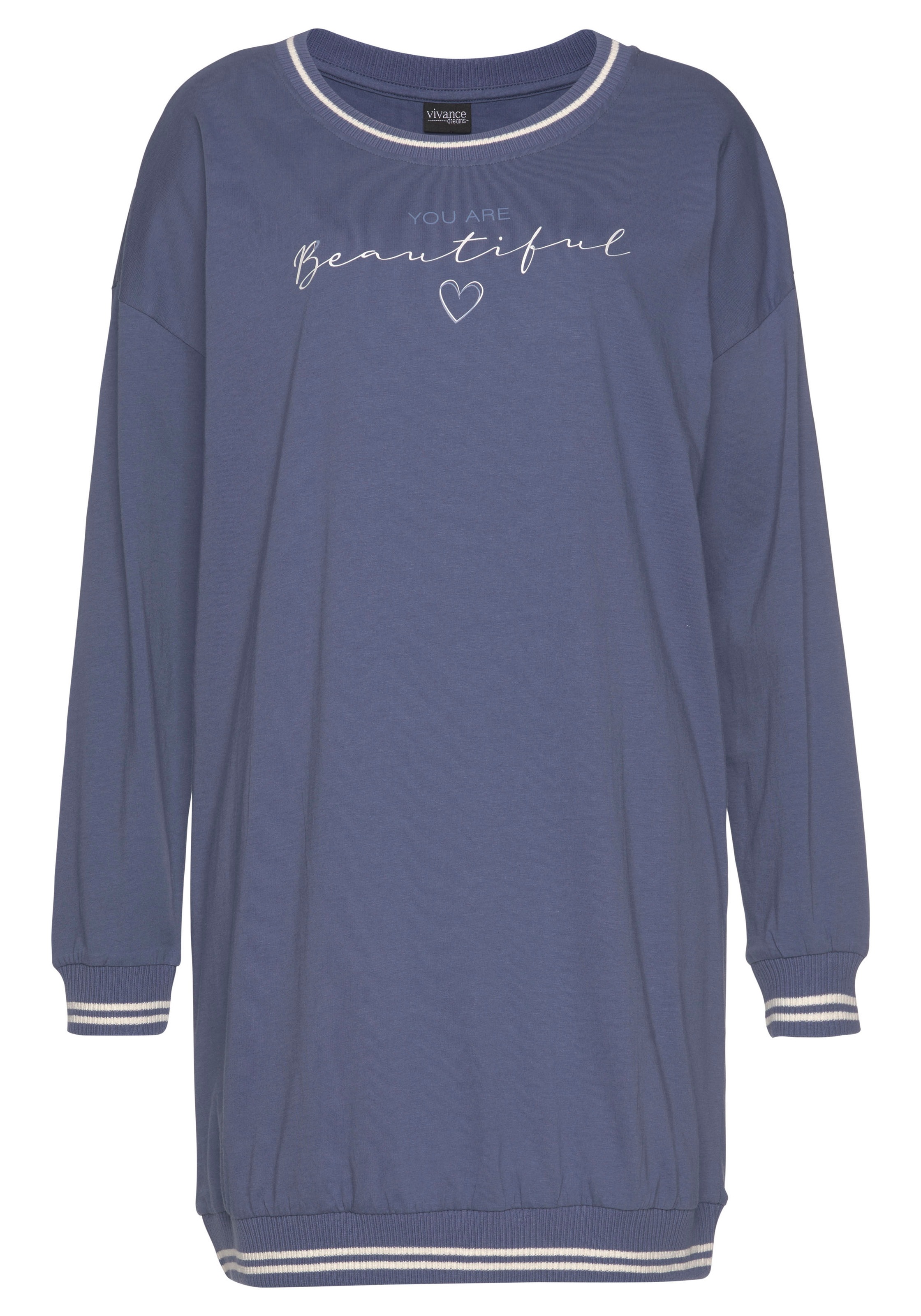 Vivance Dreams Nachthemd 1-teilig, mit Ripp-Abschlüssen günstig online kaufen