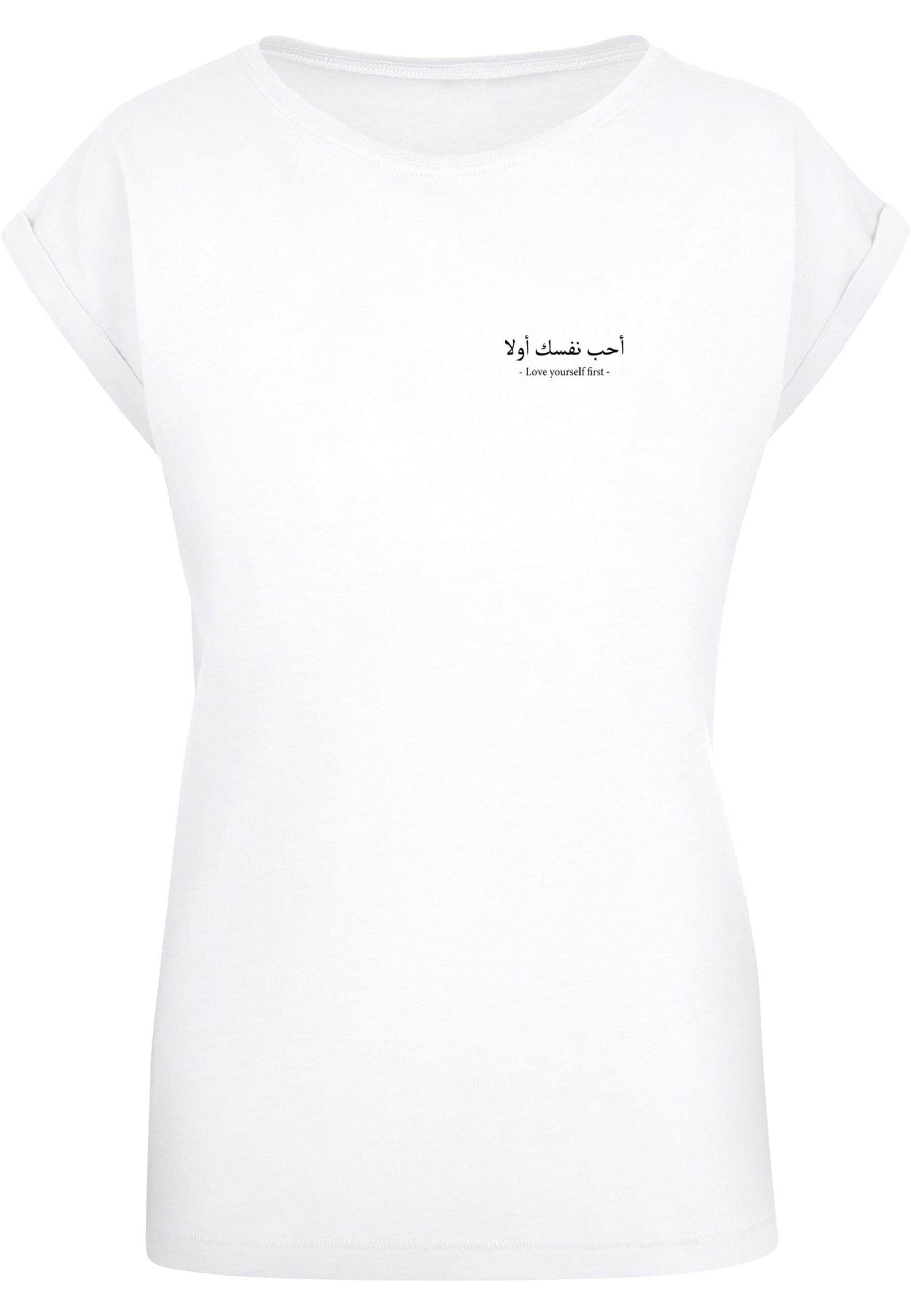 bestellen BAUR | Ladies T-Shirt Merchcode Love Yourself First »Damen (1 Extended Tee«, Shoulder tlg.) für