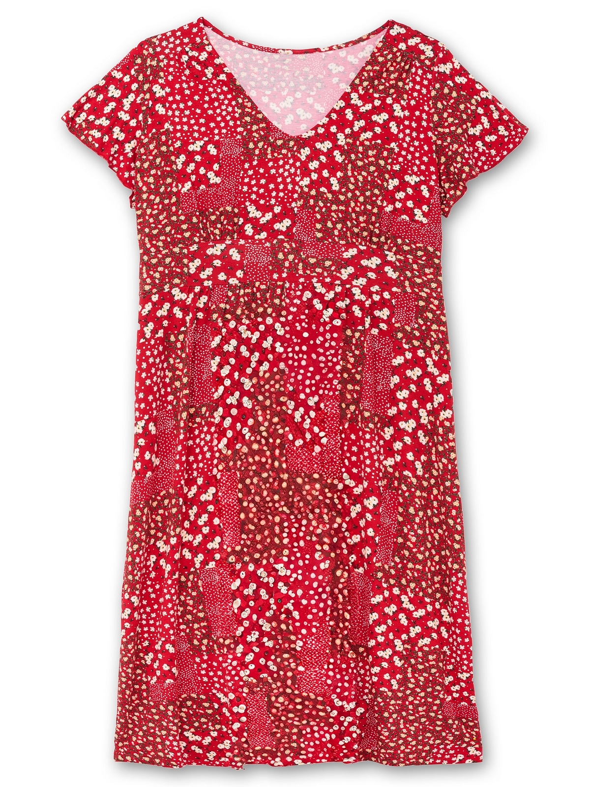 Sheego Jerseykleid »Große Größen«, in Midilänge, mit Blumenprint