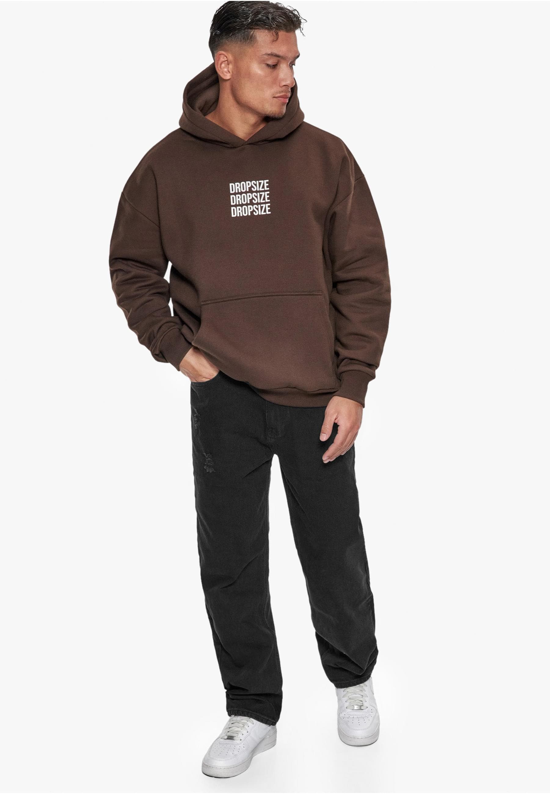 Dropsize Kapuzensweatshirt »Dropsize Herren Dropsize Heavy Oversize Triple Logo Hoodie«, (1 tlg.)