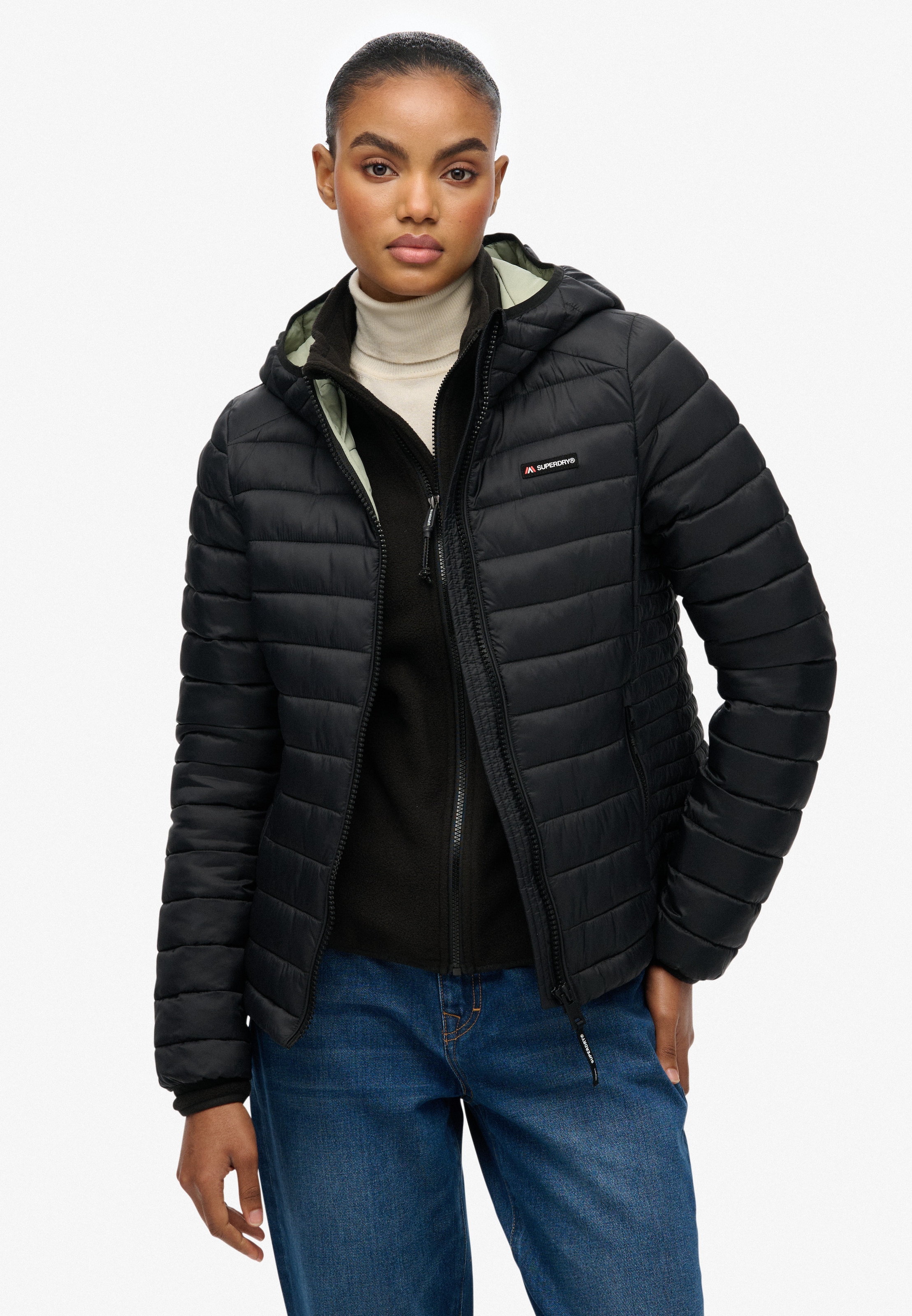 Superdry Steppjacke »HOODED FUJI LITE PADDED JACKET« mit Kapuze