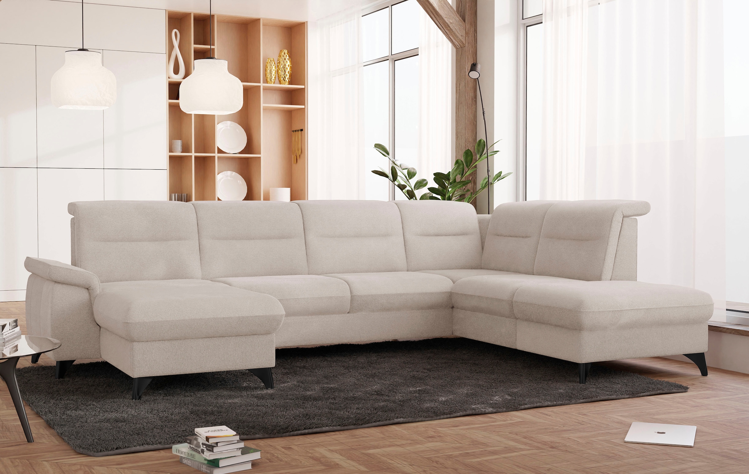 sit&more Wohnlandschaft "Astoria U-Form" wahlweise mit motorischer Relaxfunktion