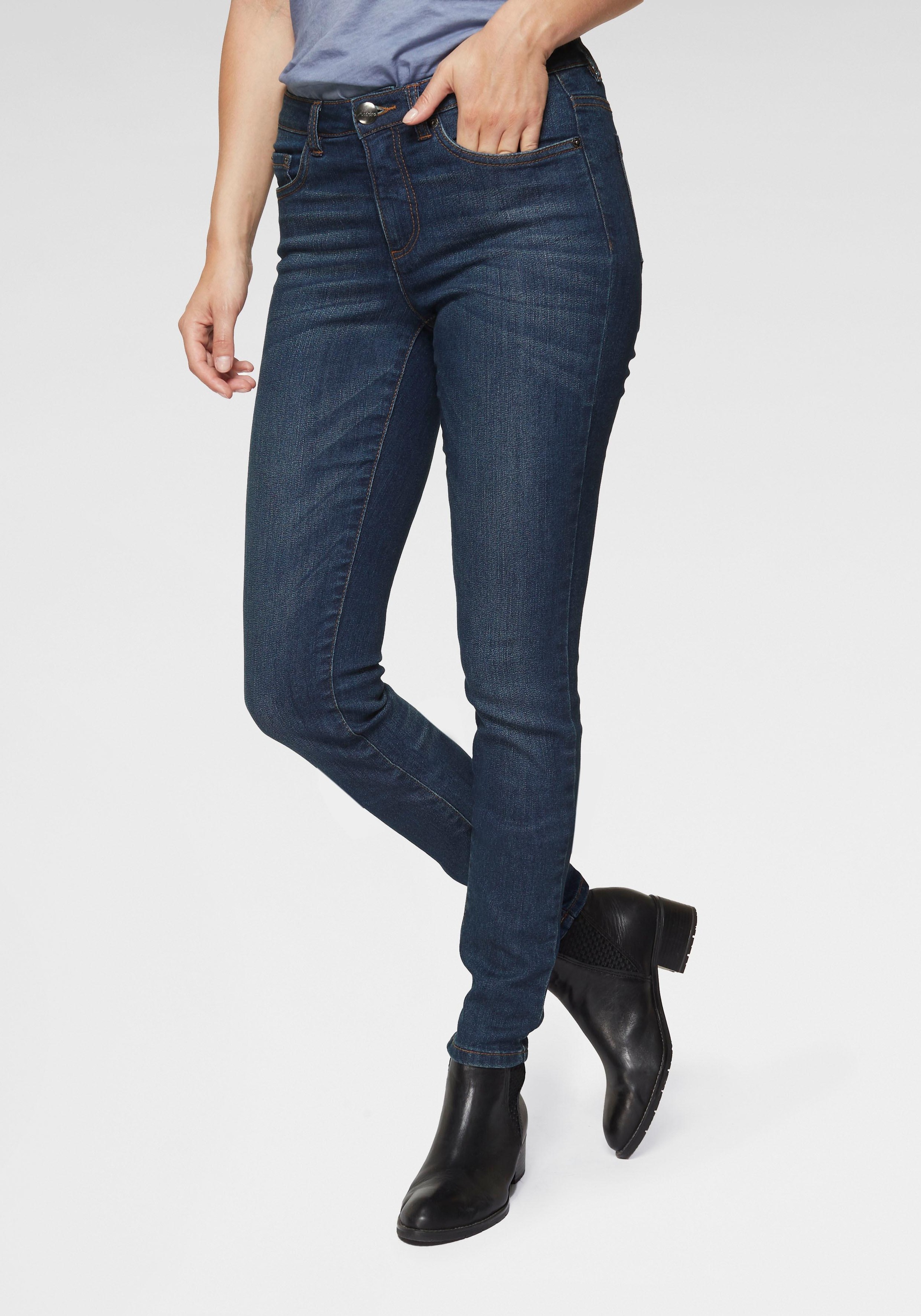 | bestellen BAUR Aniston Skinny-fit-Jeans, CASUAL für Regular-Waist