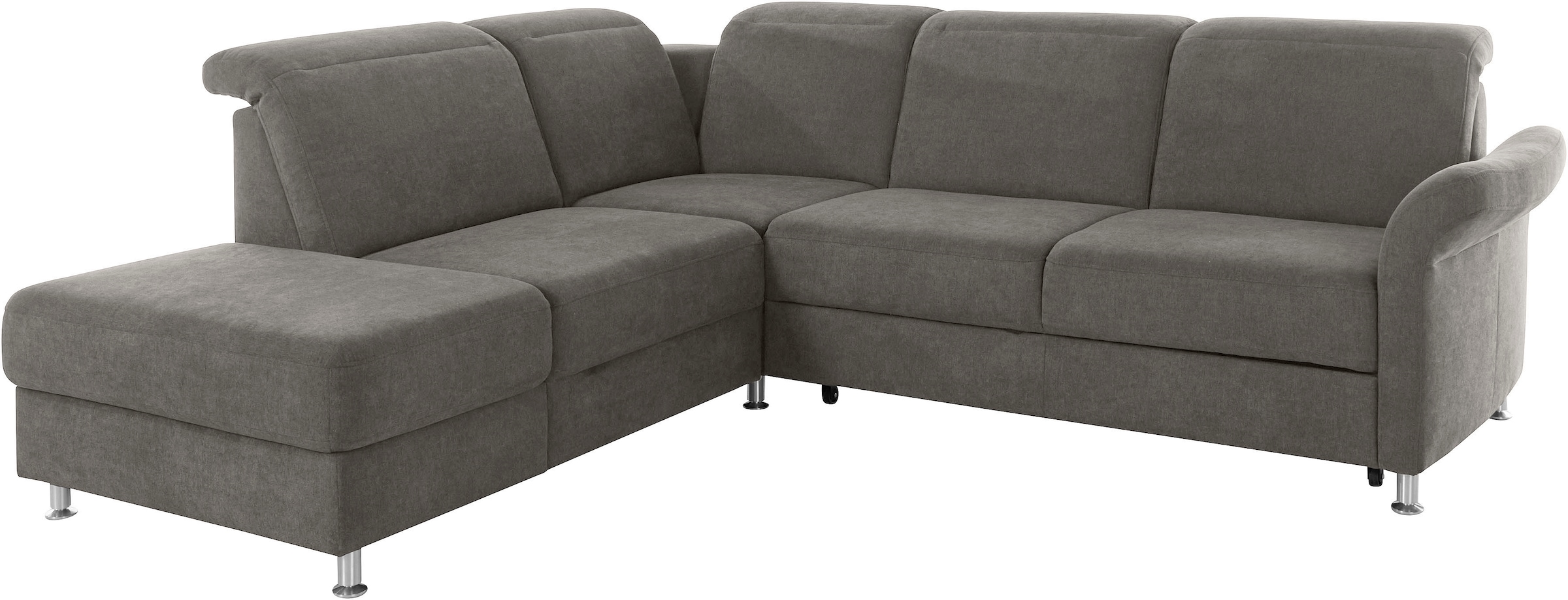 sit&more Ecksofa »Darwin L-Form«, inklusive Federkern, wahlweise mit Kopfteilverstellung, Bettfunktion