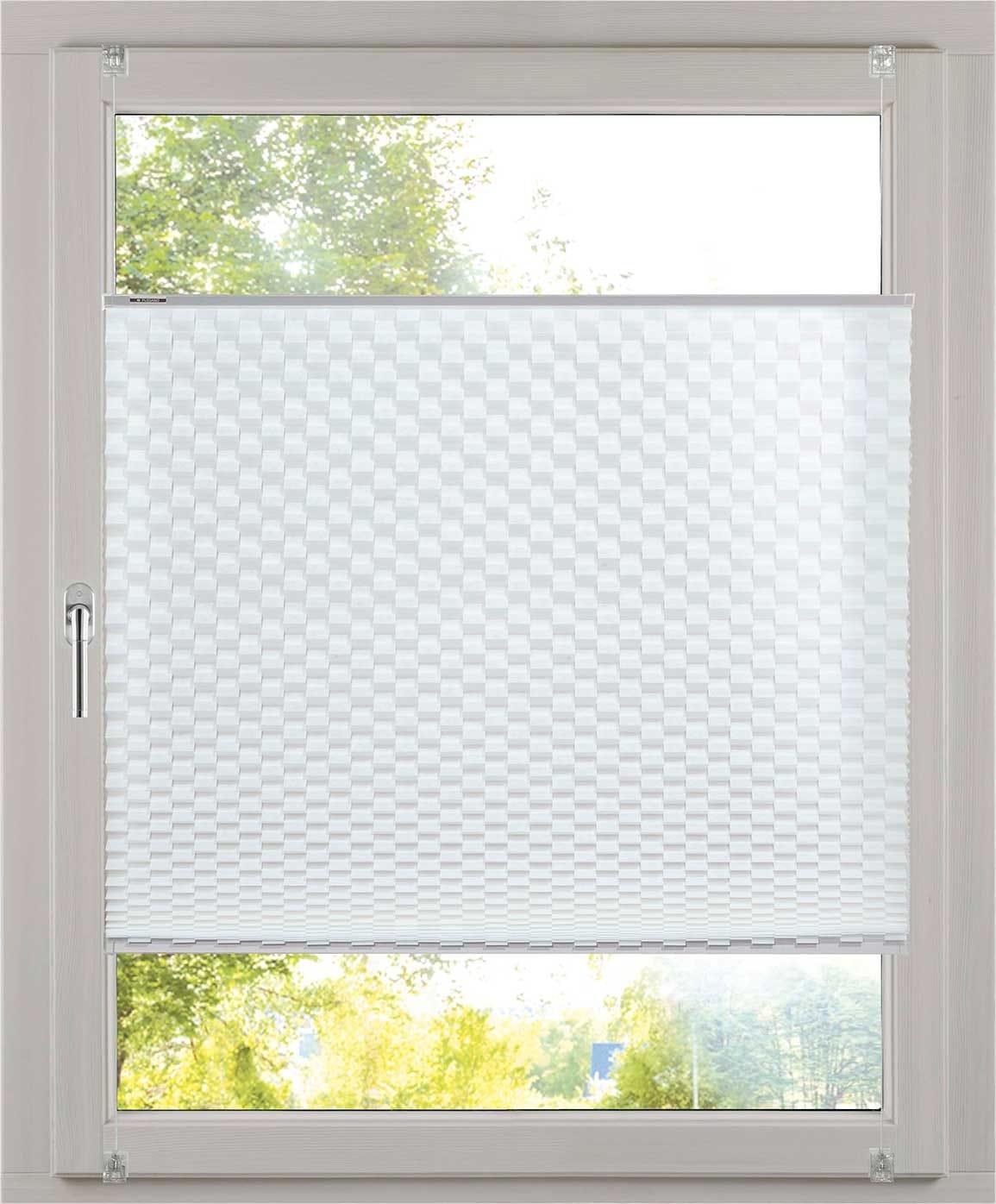 K-HOME Plissee "Diamantplissee von K-home, 3D-Effekt, patentiertes Design" Lichtschutz ohne Bohren verspannt
