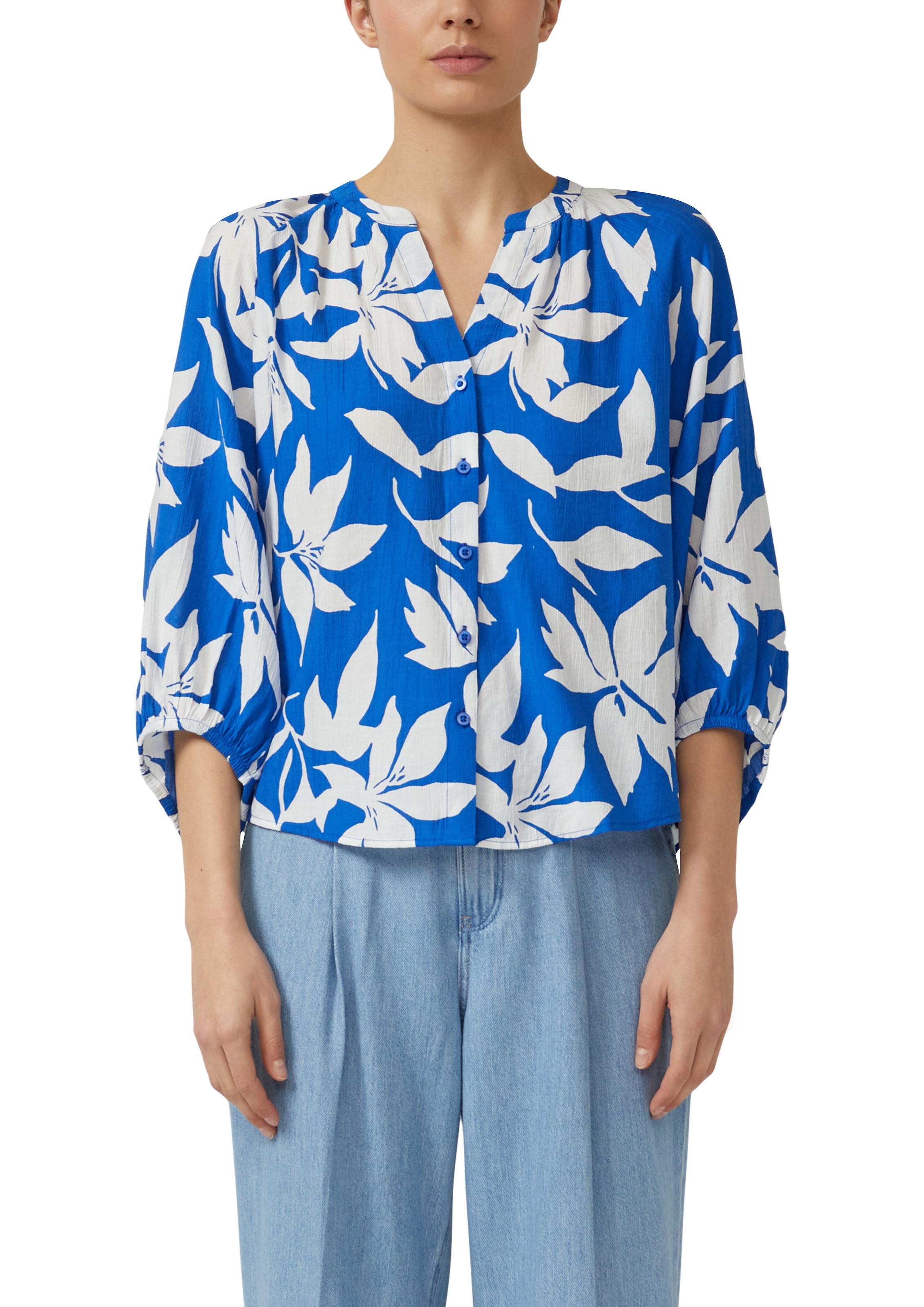 s.Oliver Schlupfbluse 3/4-Arm-Sommerbluse mit Viskose