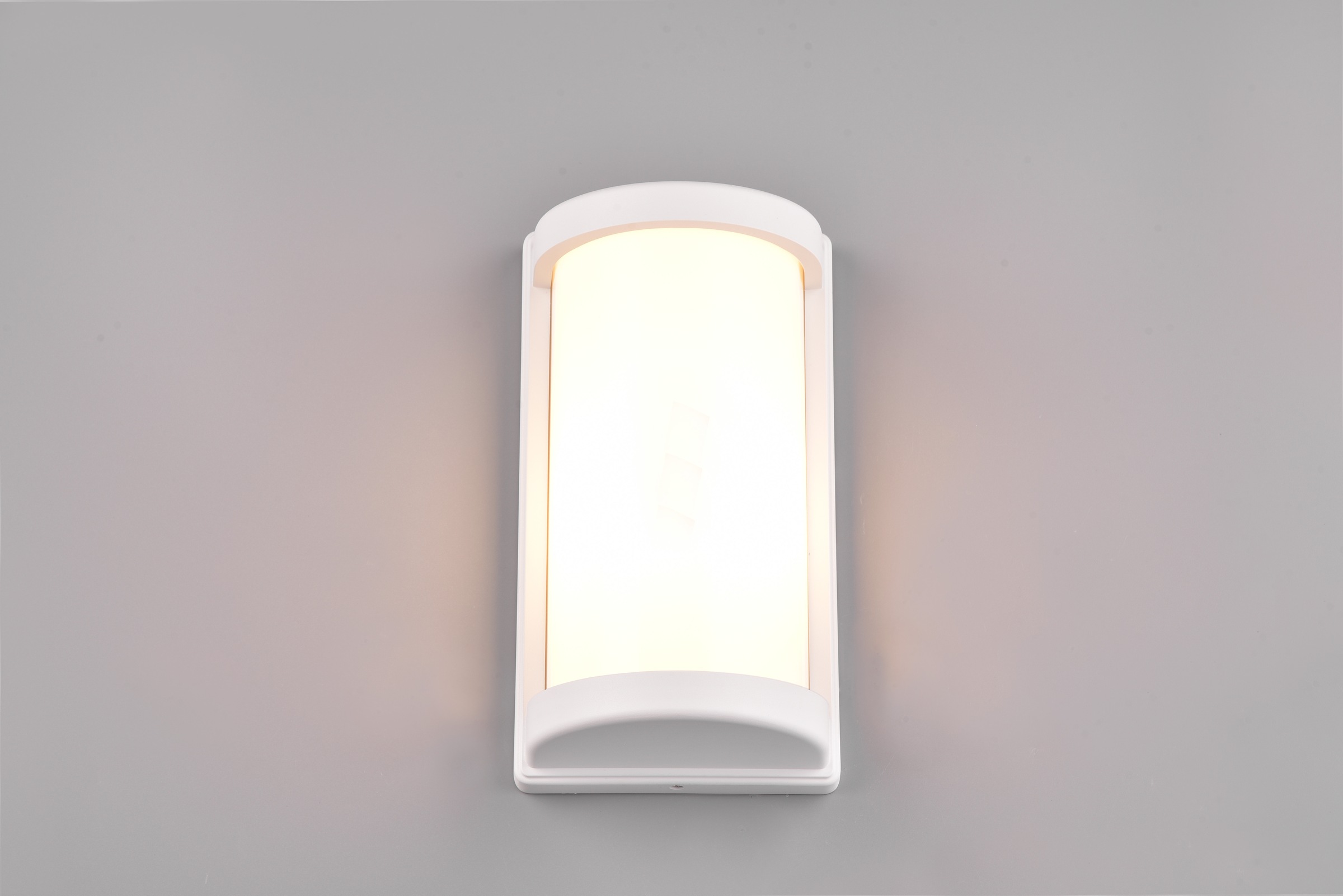 REALITY Leuchten Außen-Wandleuchte »PUELO, Outdoor Wandlampe Hauswand Fassade Garten, exkl 1x E27 max 10W«, 1 flammig, Leuchtmittel E27 | Leuchtmittel wechselbar, halbrunde Aussen Wandlampe aus Aluminium, IP44, Höhe 26cm Breite 14 cm