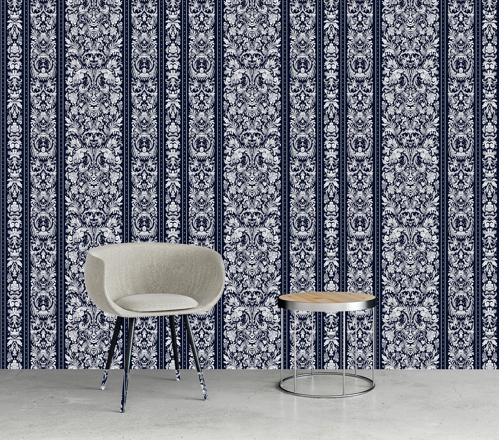 queence Vinyltapete »Gloria«, bedruckt-Barock-Antikoptik-Kunst, 90x250cm, selbstklebend, kinderleichte Anbringung, Sticker